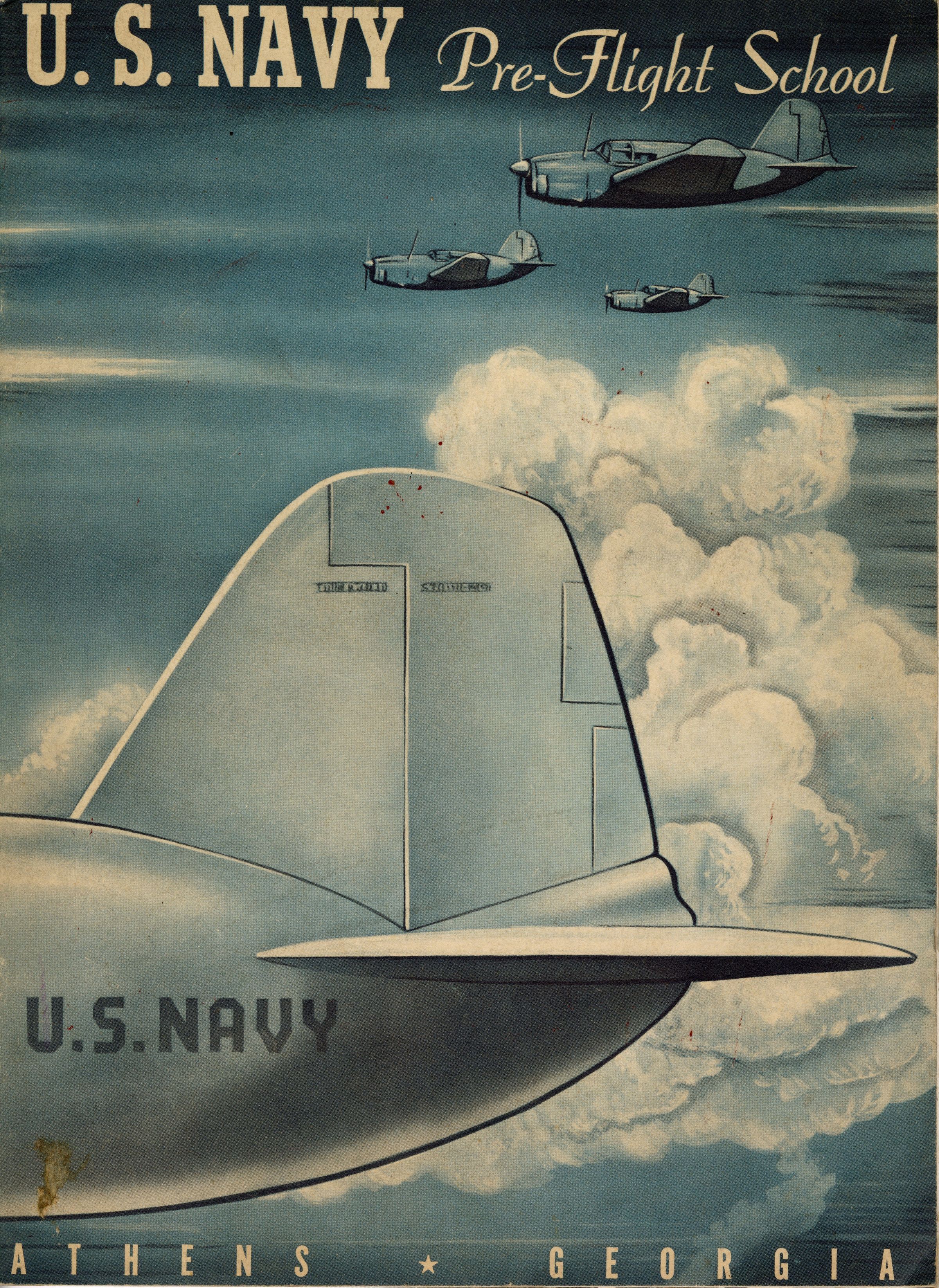Primary Image of 1942-1943 Yearbook From the US Navy's Pre-Flight School in Athens, Georgia