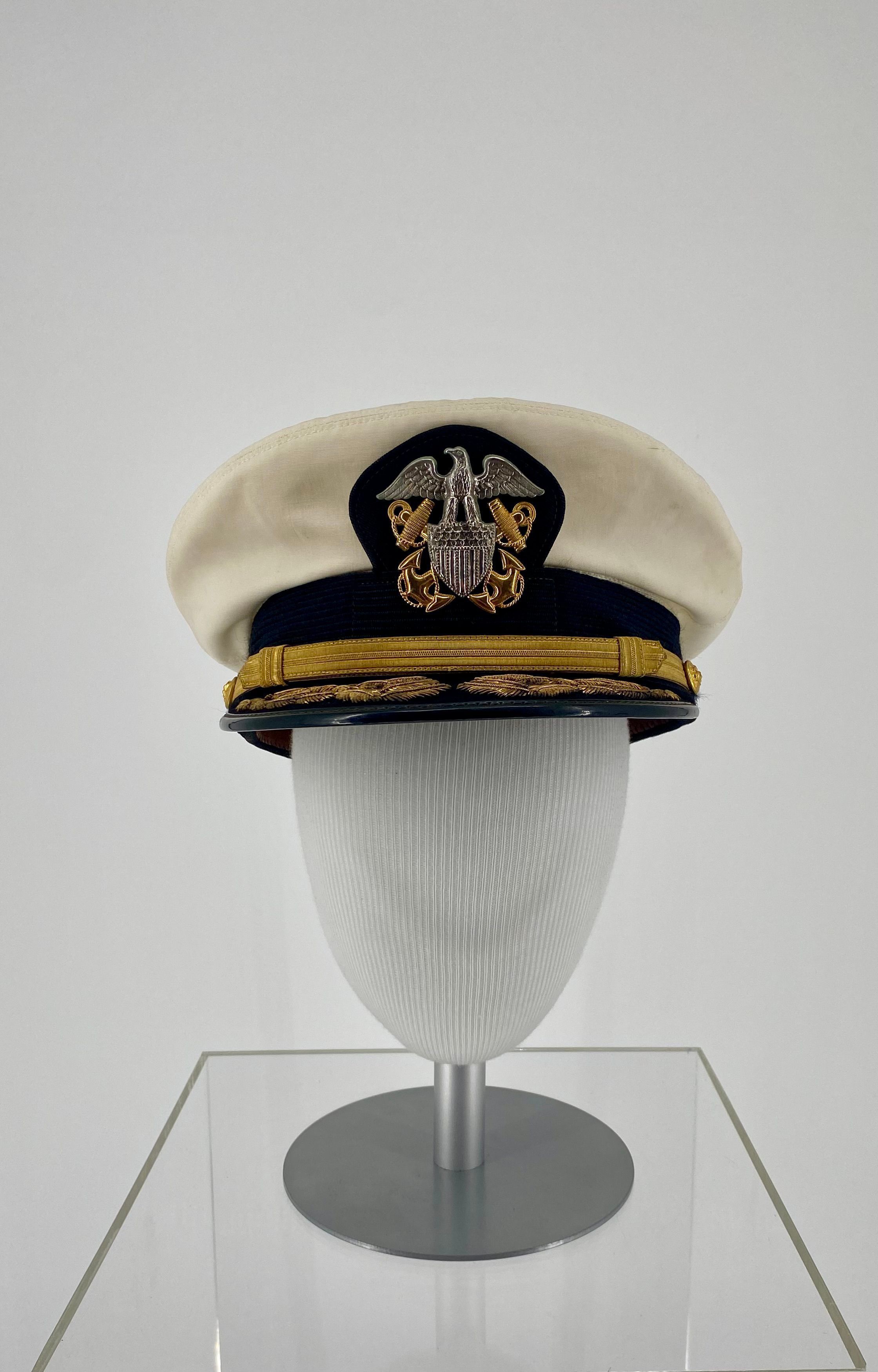 Primary Image of US Navy Flag Officer Cap of Frederick Becton