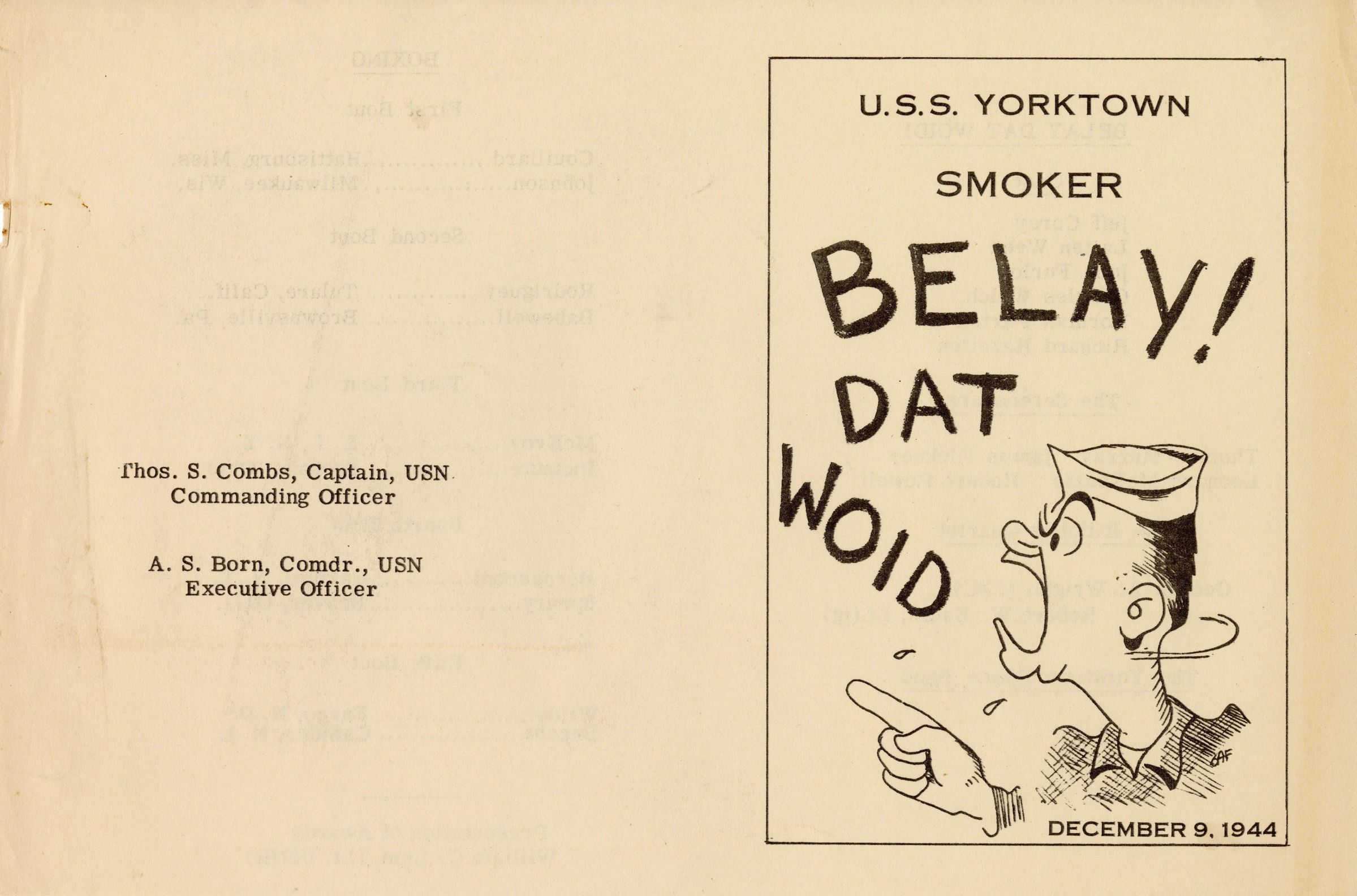 Primary Image of USS Yorktown Smoker Program