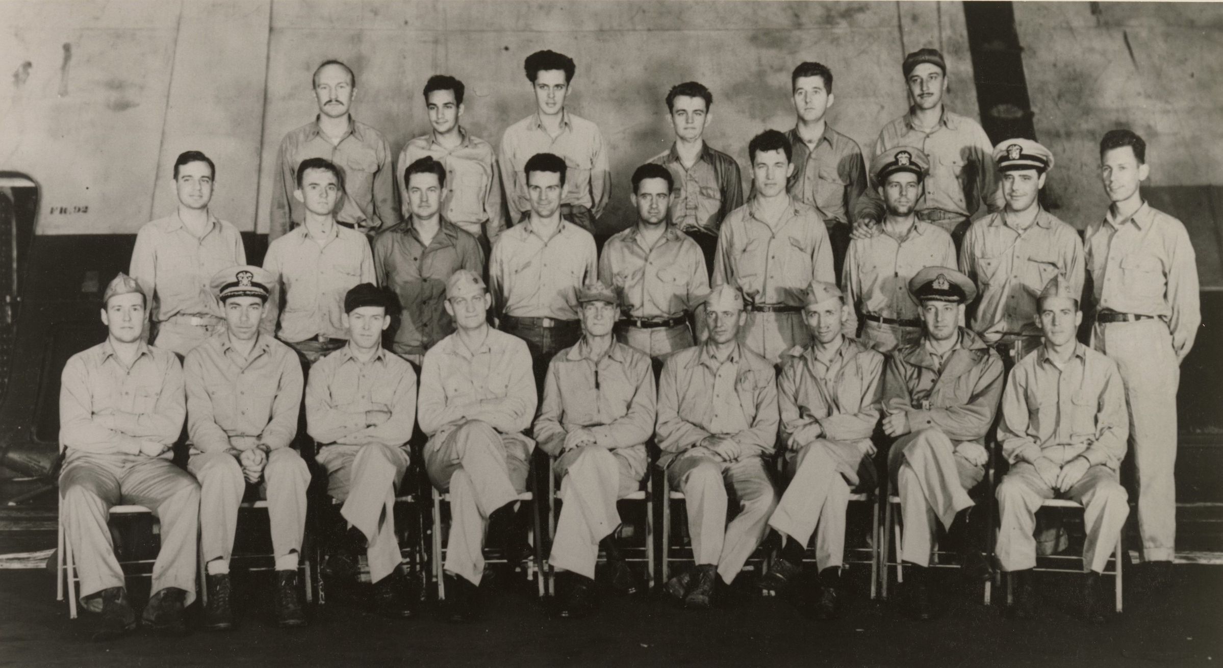 Primary Image of Group of Officers on the Flightdeck of the USS Enterprise (CV-6)