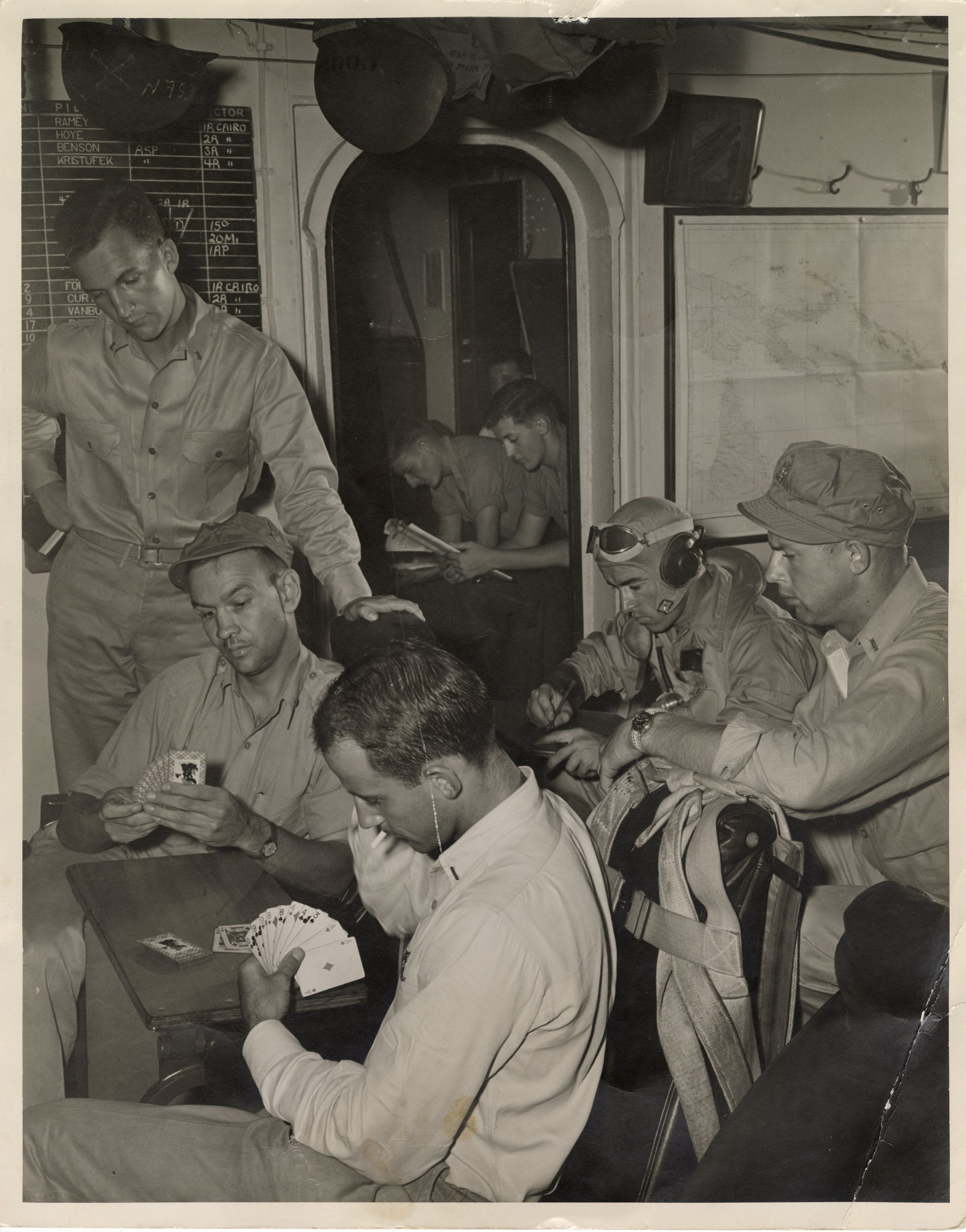 Primary Image of Joseph Kristufek Relaxing in a Ready Room