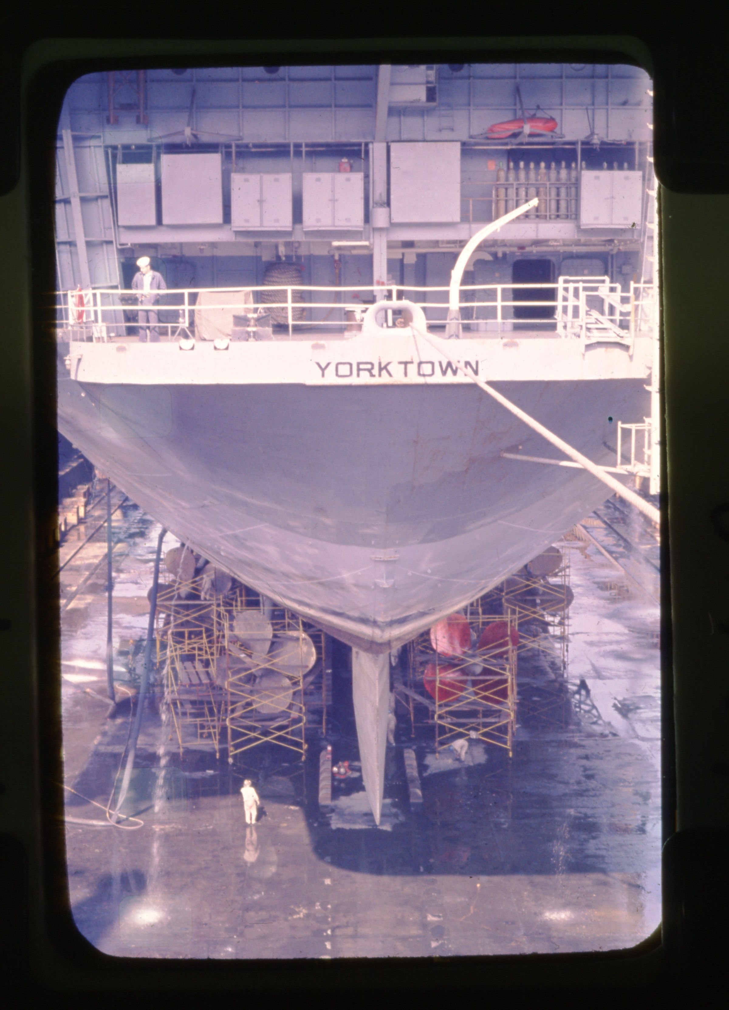 Primary Image of The USS Yorktown's (CVS-10) Fantail While in Drydock