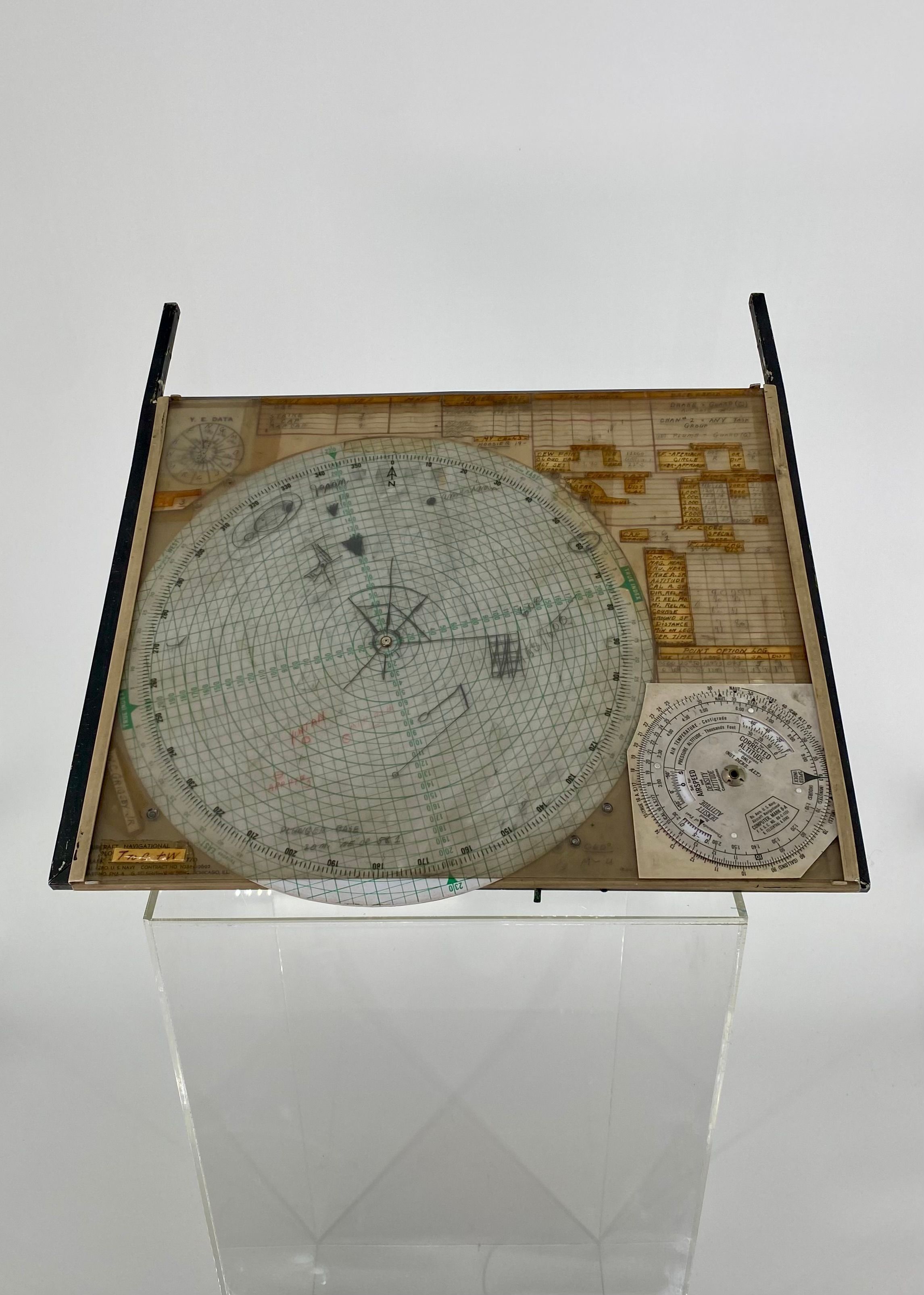 Primary Image of Naval Aviator's Plane-Mounted Navigation Board