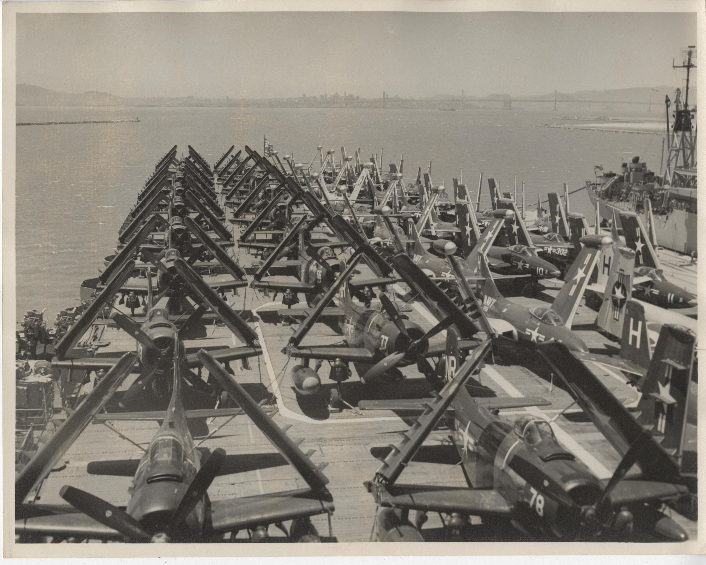 Primary Image of View on USS Yorktown (CVA-10) While Docked in Alameda, California