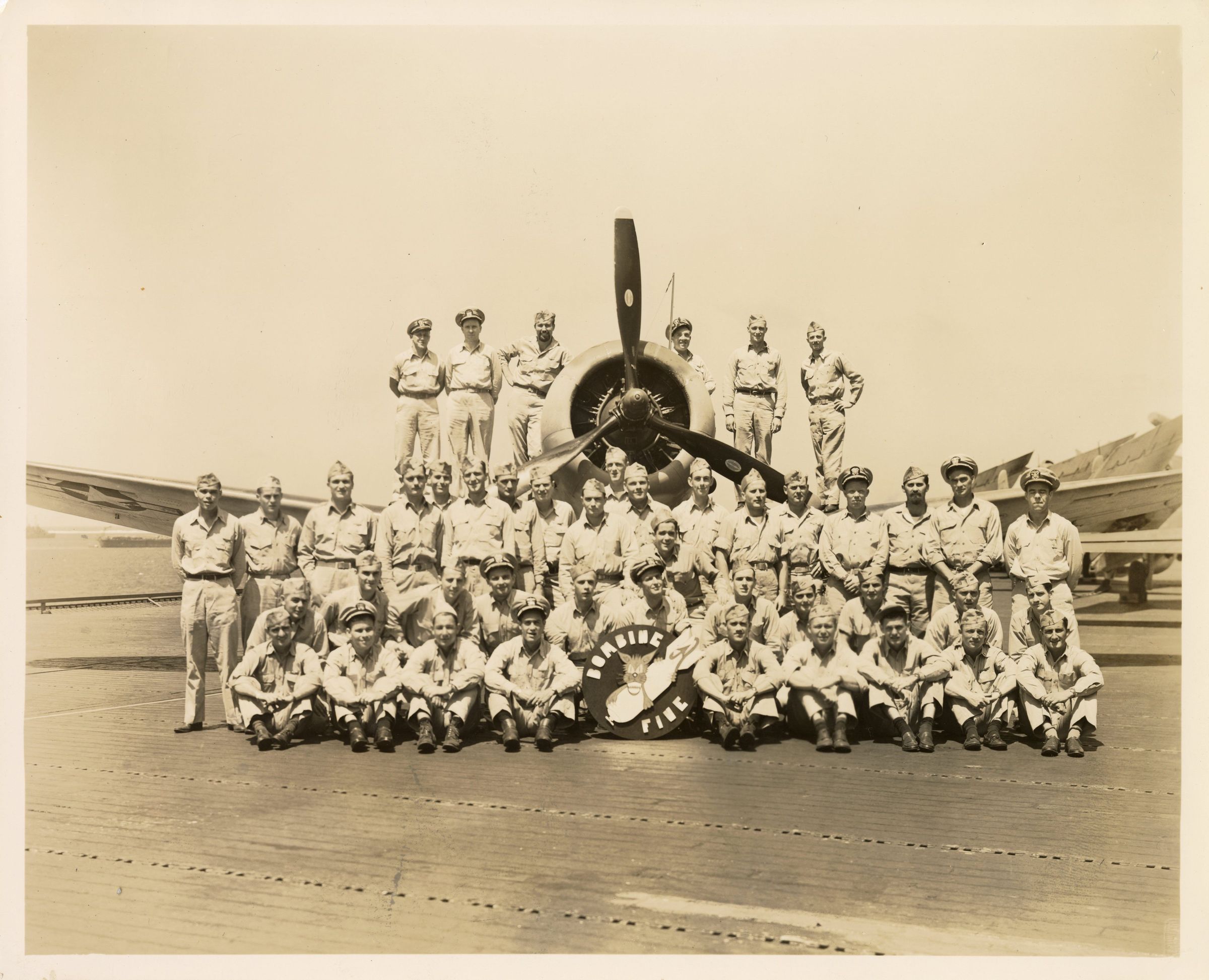 Primary Image of Bombing Squadron Five on the Flightdeck