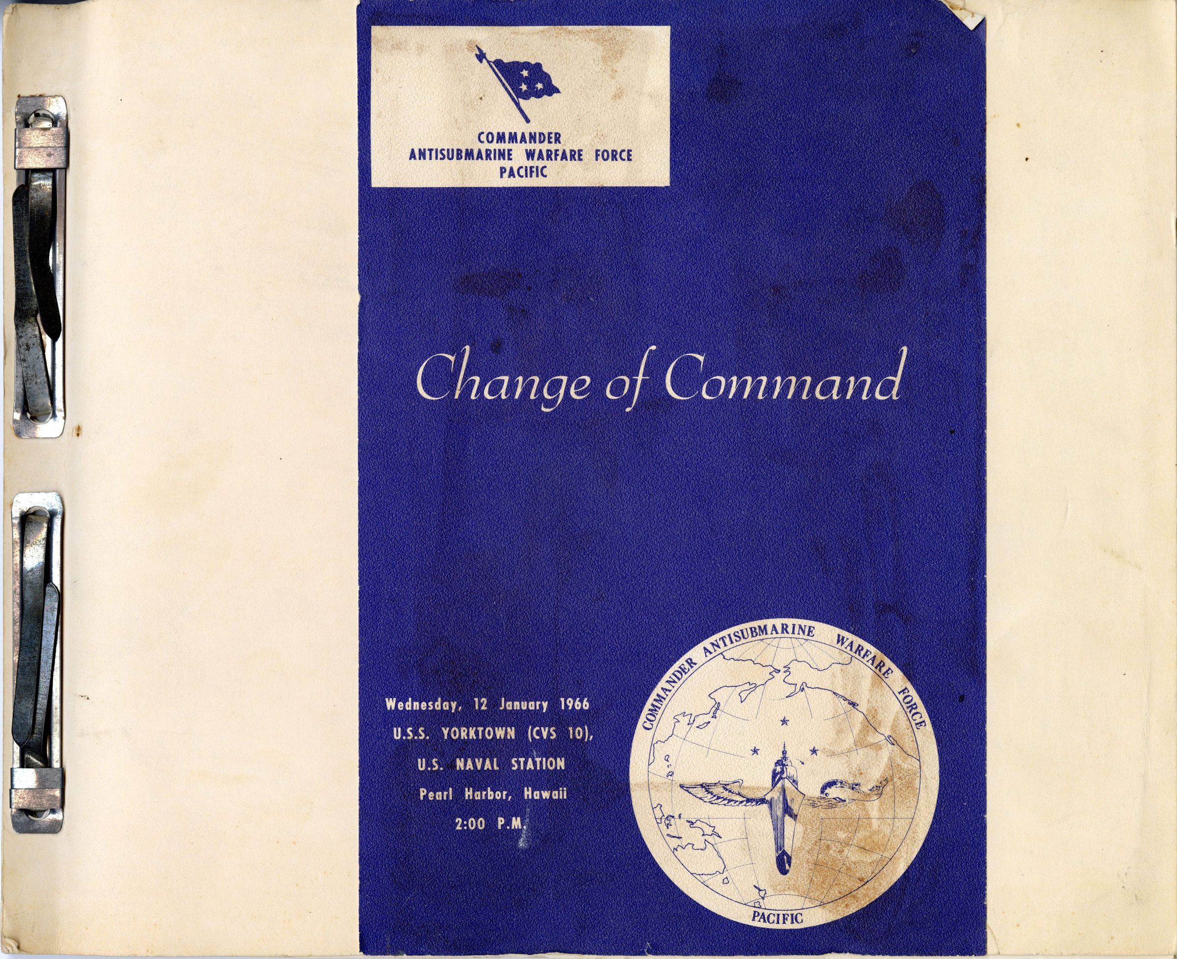 Primary Image of The Change of Command Scrapbook of Captain James Cain