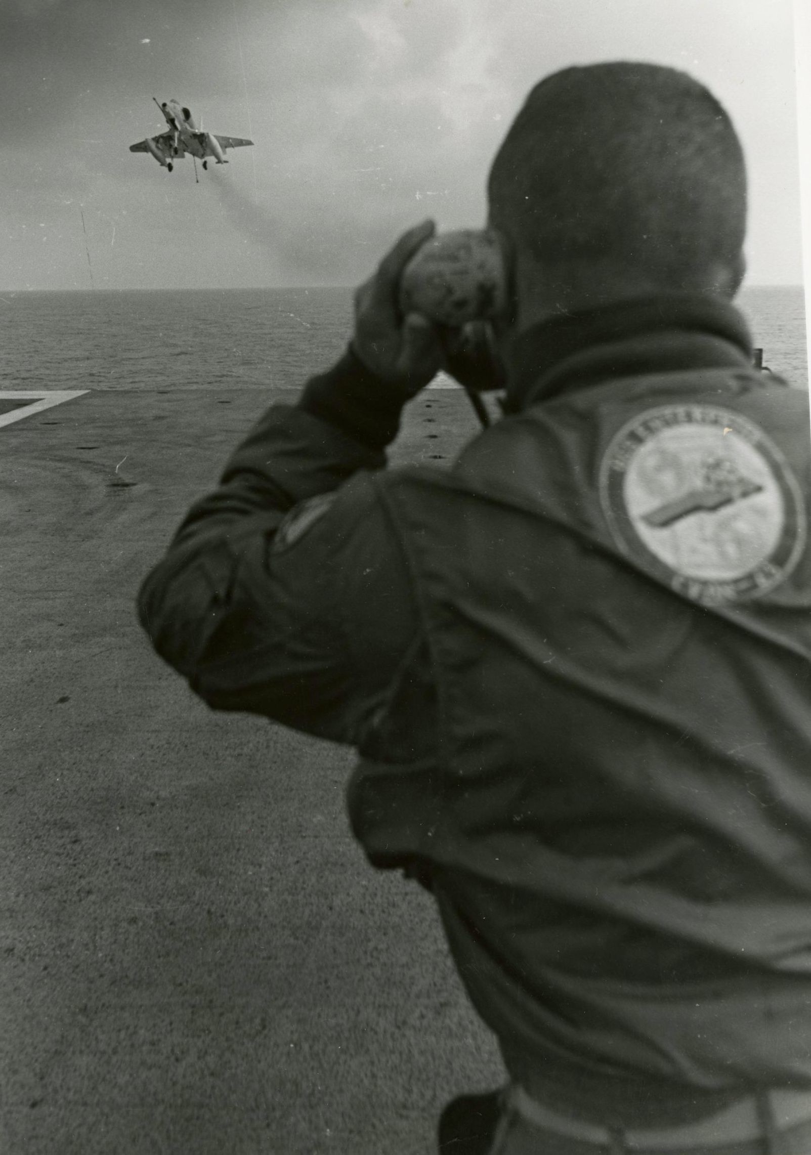 Primary Image of A-4 Skyhawk Landing on The USS Yorktown (CVS-10)