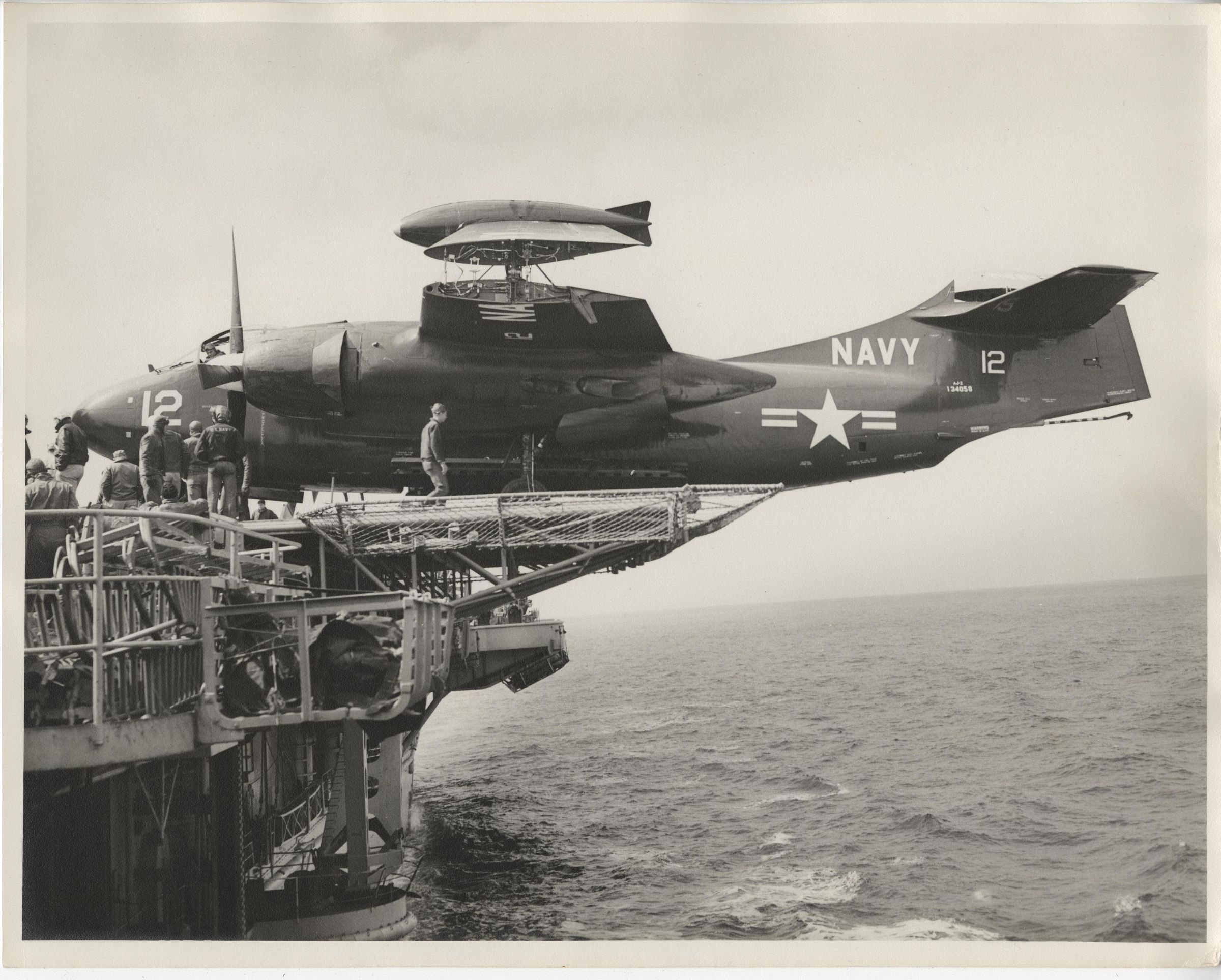 Primary Image of Sideview of an AJ (A-2) Savage on the Flight Deck of the USS Yorktown (CVA-10)