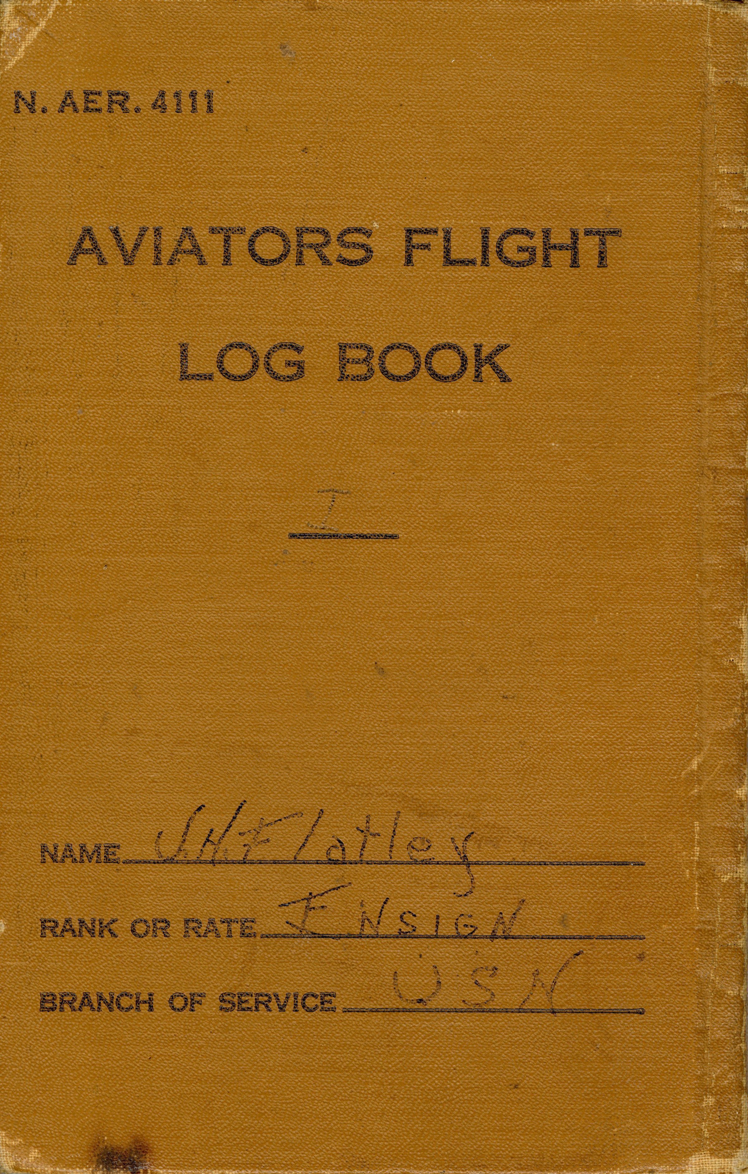 Primary Image of Aviators Flight Log Book (1929-1932) of James H. Flatley, Jr.