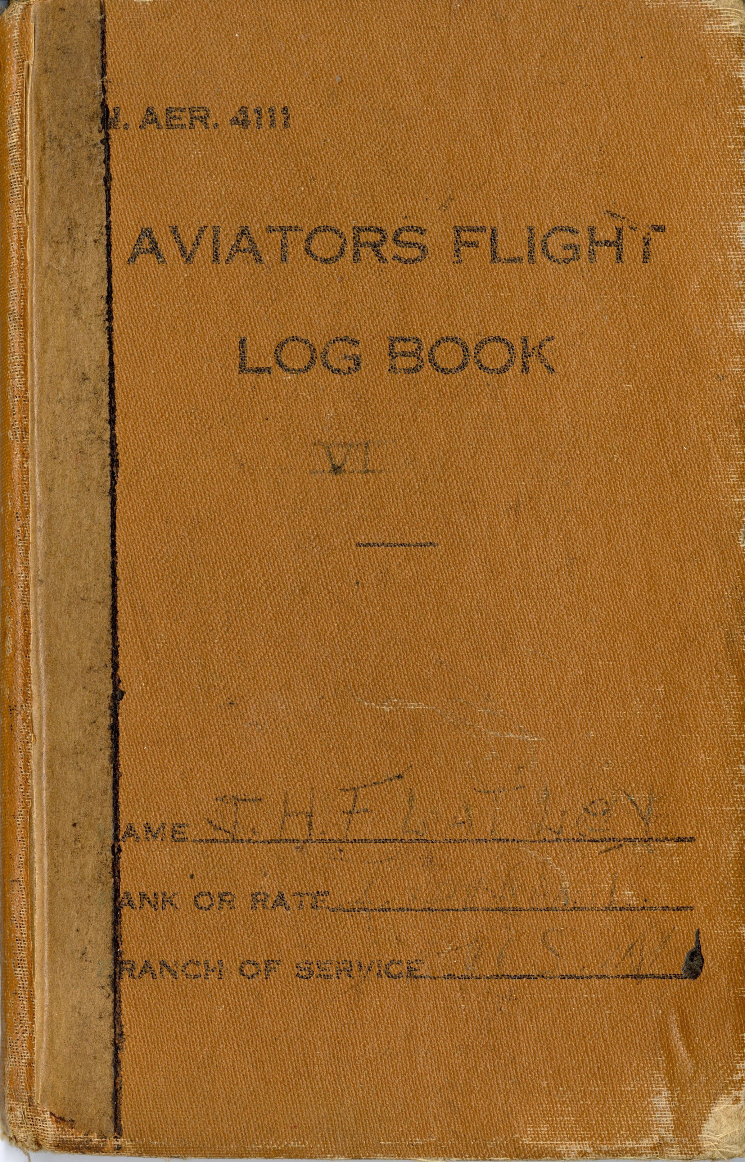 Primary Image of Aviators Flight Log Book (1942-1948) of James H. Flatley, Jr.