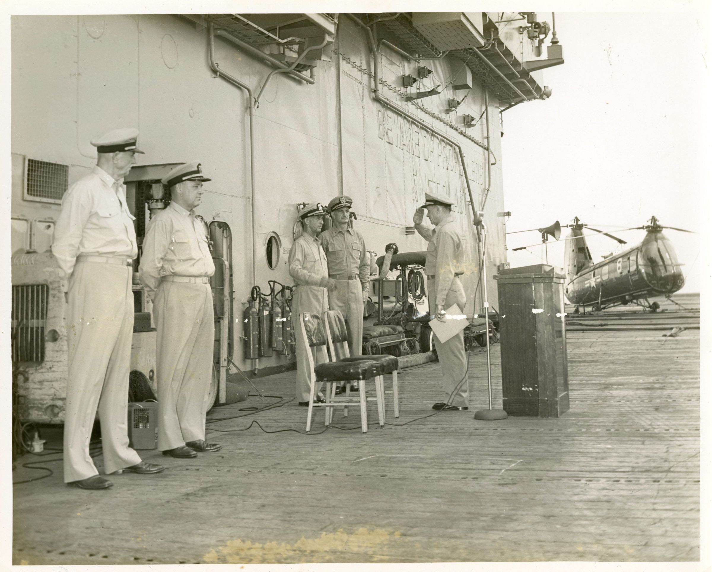 Primary Image of Captain Gerald Huff Relieving Arnold McKechnie