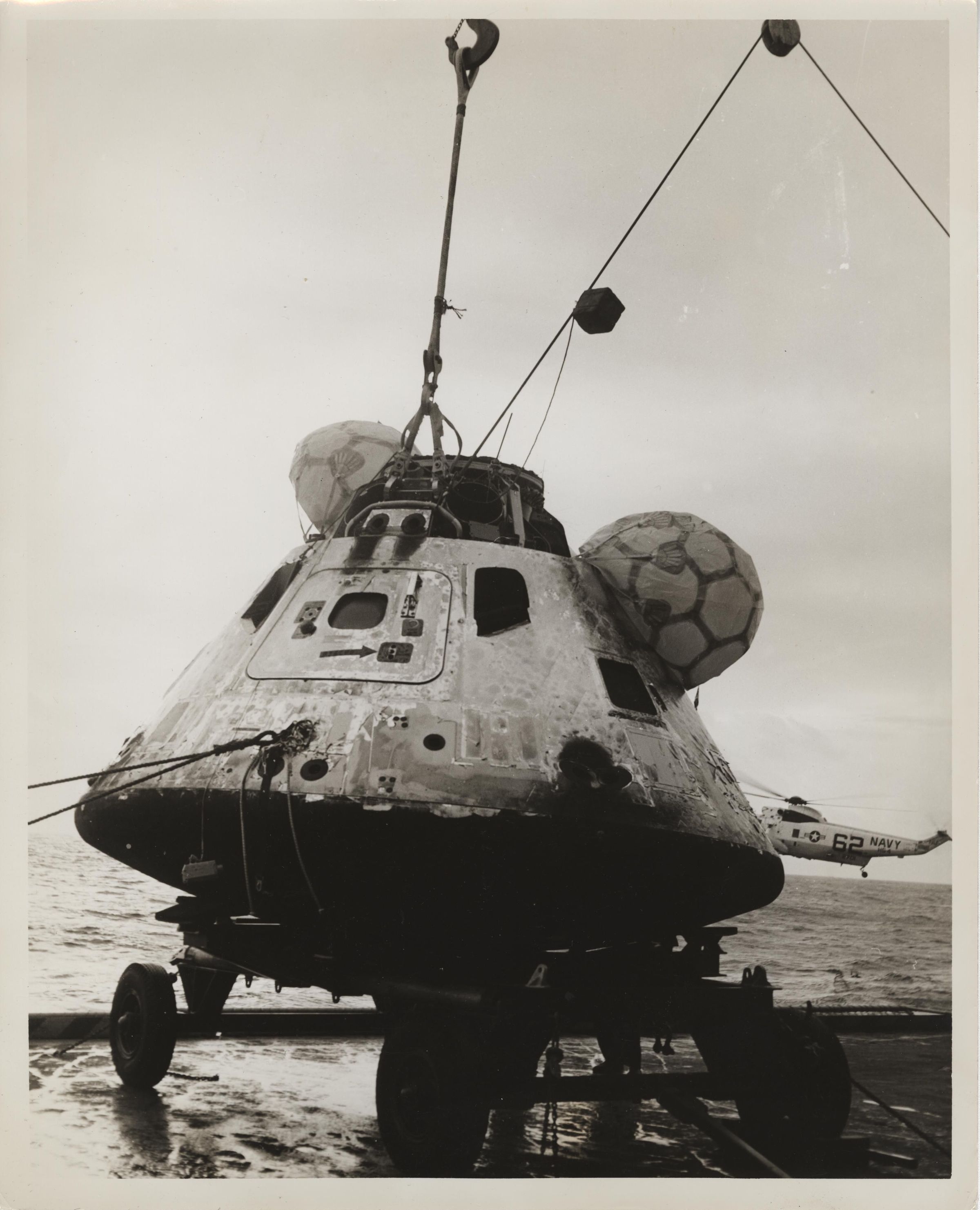 Primary Image of The Apollo 8 Capsule Comes Aboard