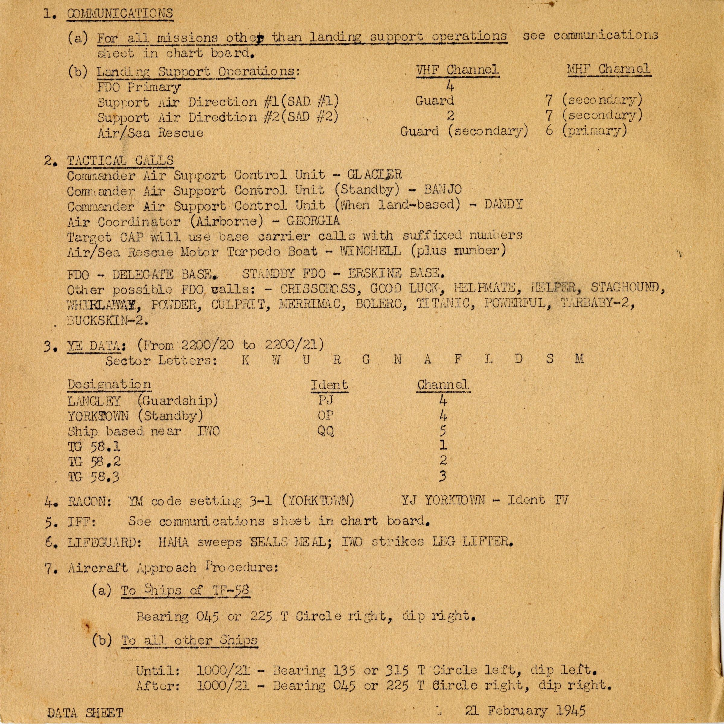 Primary Image of Pilot Information Sheets