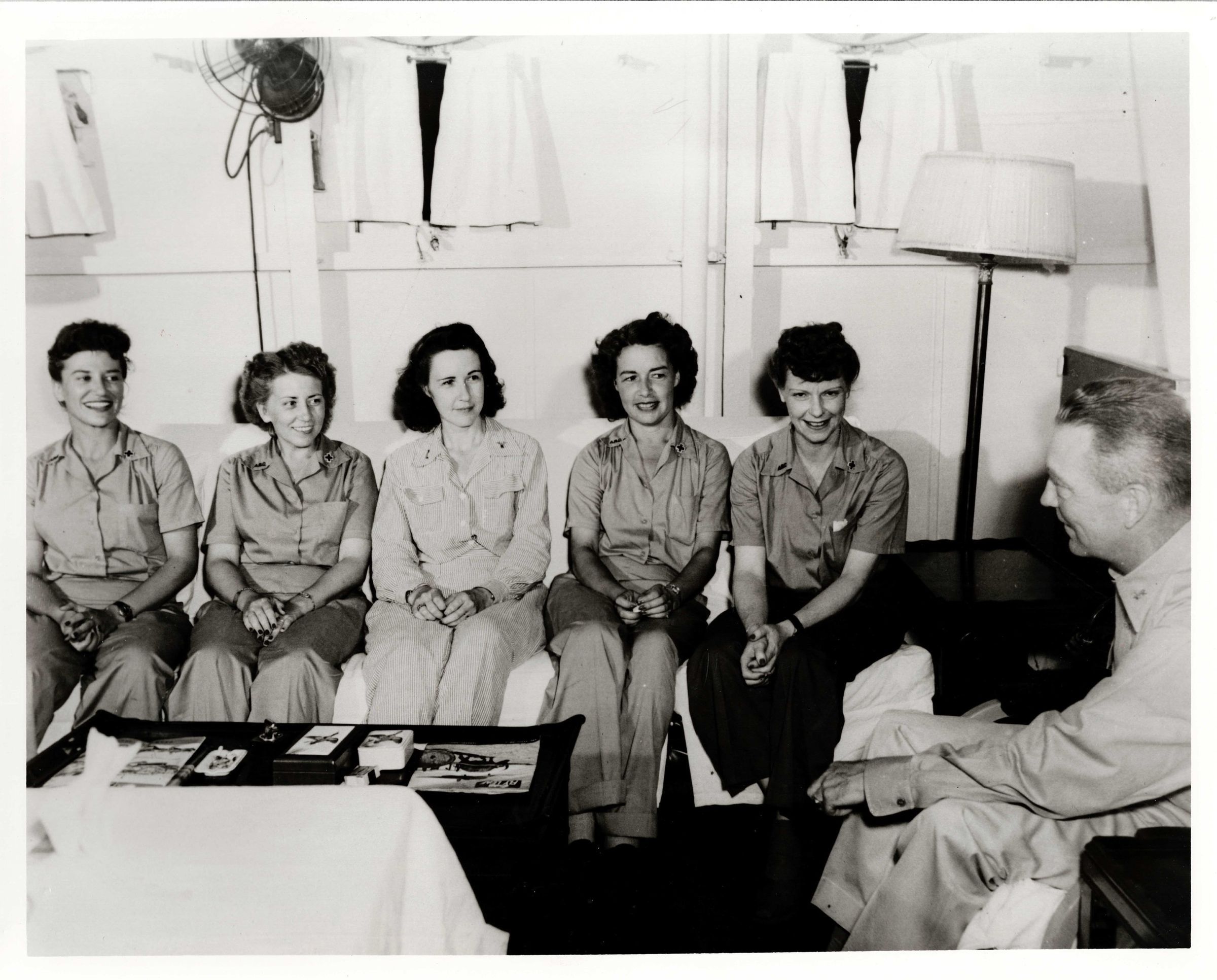 Primary Image of Red Cross Nurses in the Admiral's Cabin of the USS Yorktown