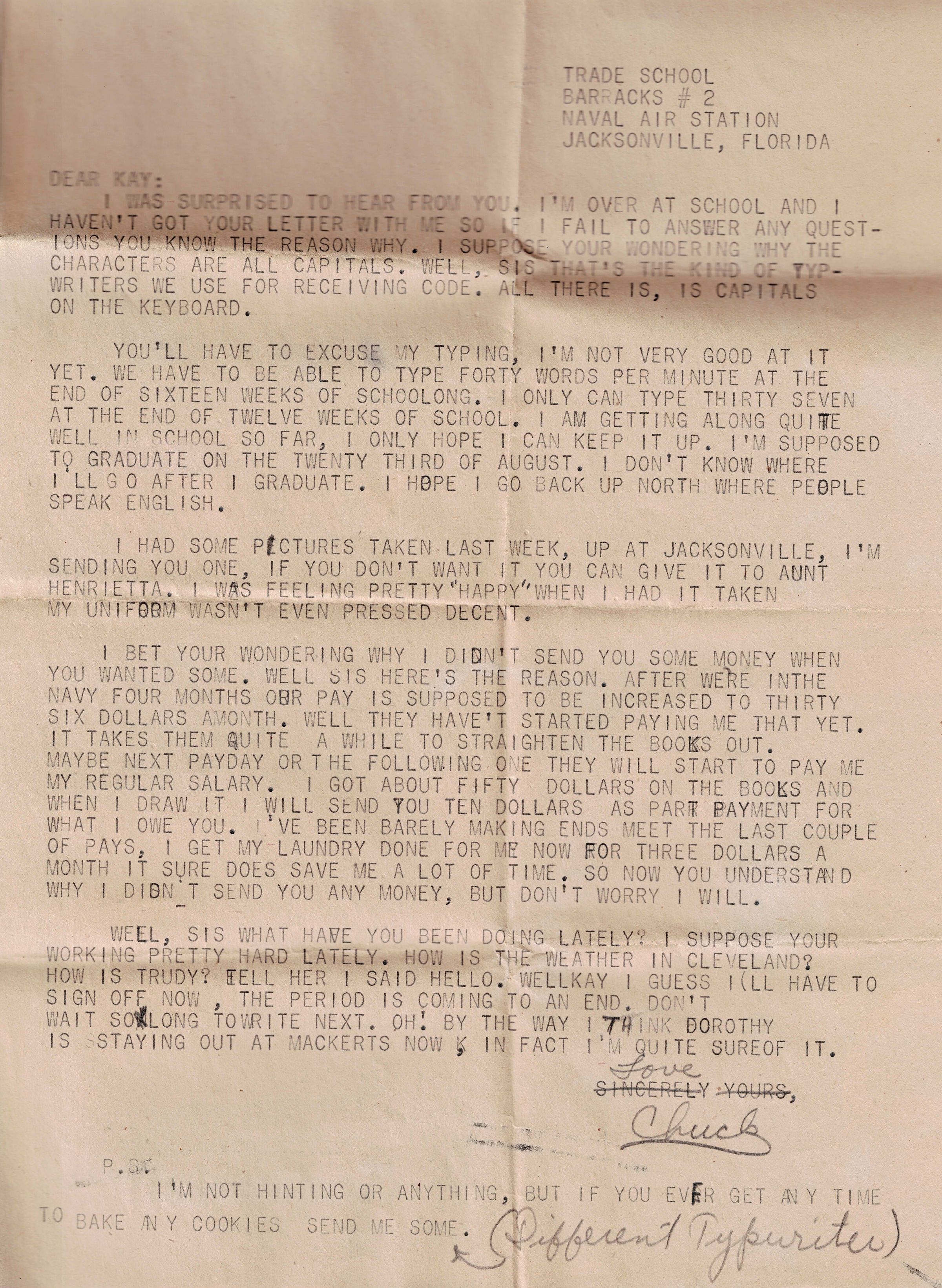 Primary Image of Letter from Charles Bonness to His Sister