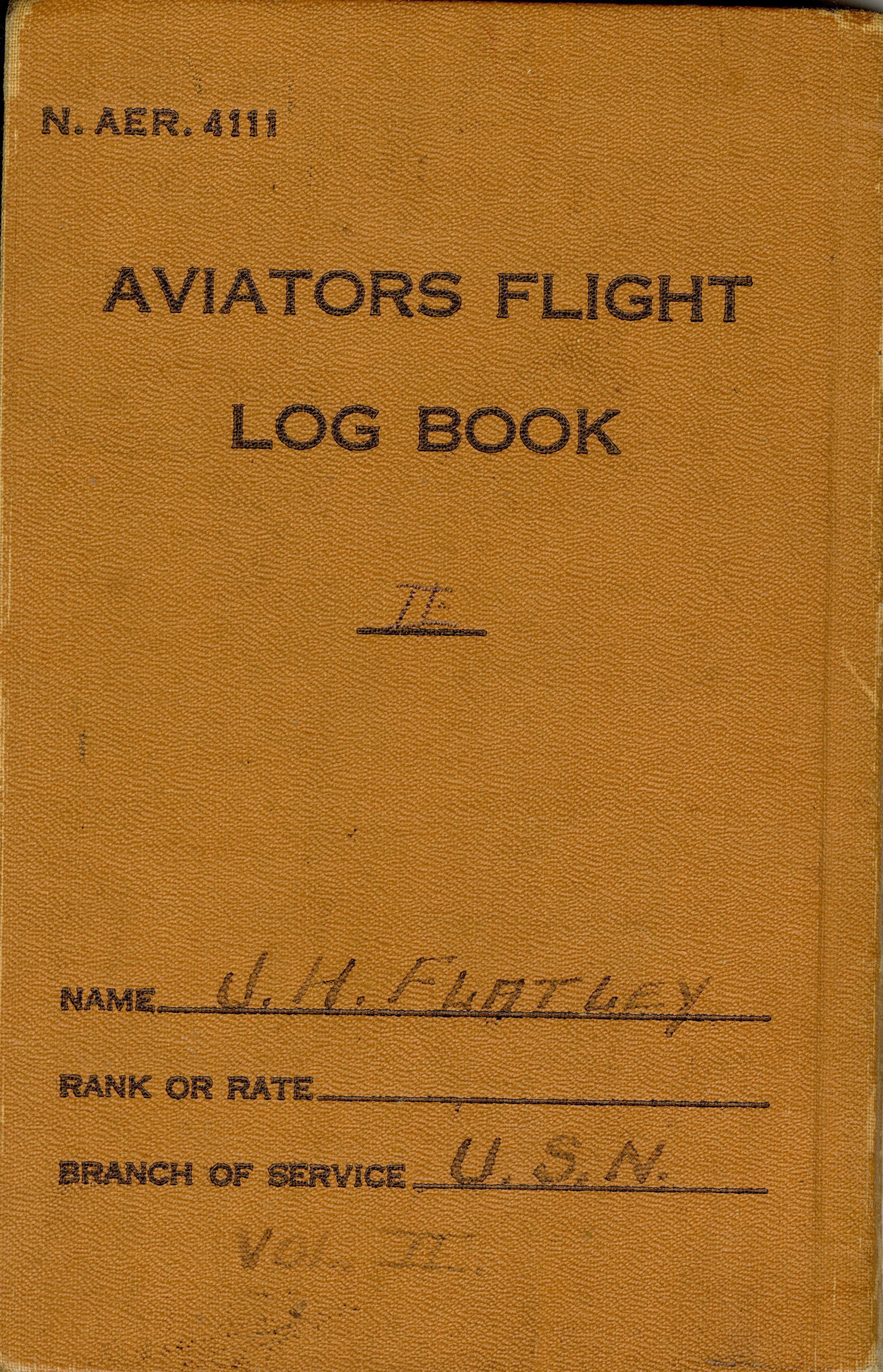 Primary Image of Aviators Flight Log Book (1932-1934) of James H. Flatley, Jr.