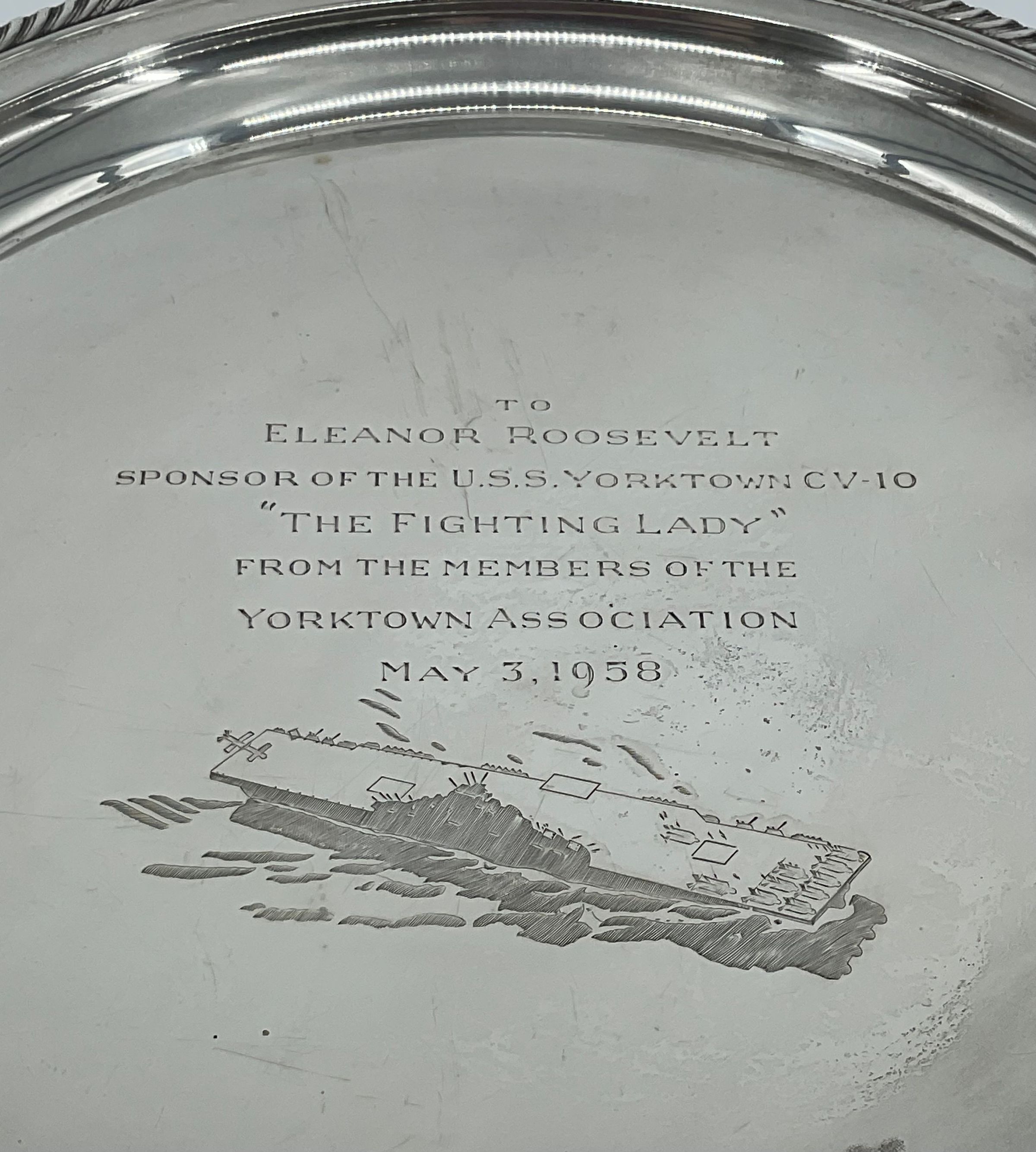 Primary Image of Commemorative Serving Tray of Eleanor Roosevelt