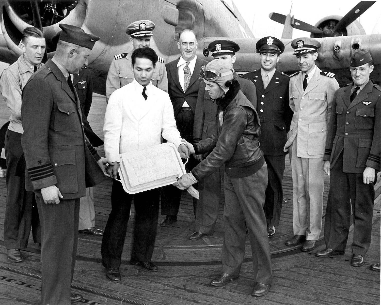 Primary Image of Celebrating the First Landing Aboard The USS Yorktown (CV-10)