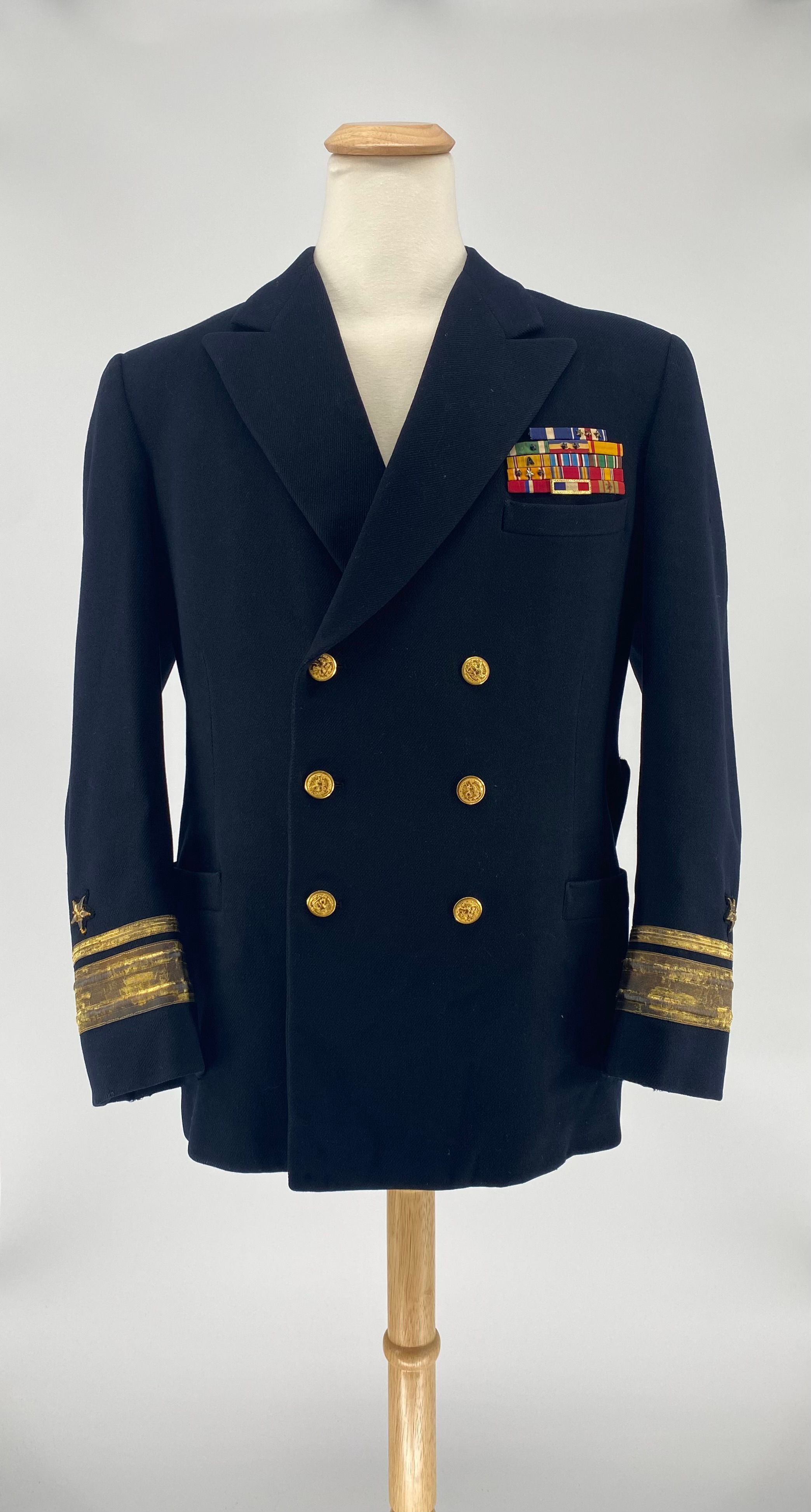 Primary Image of US Navy Dress Blue Jacket of Frederick Becton