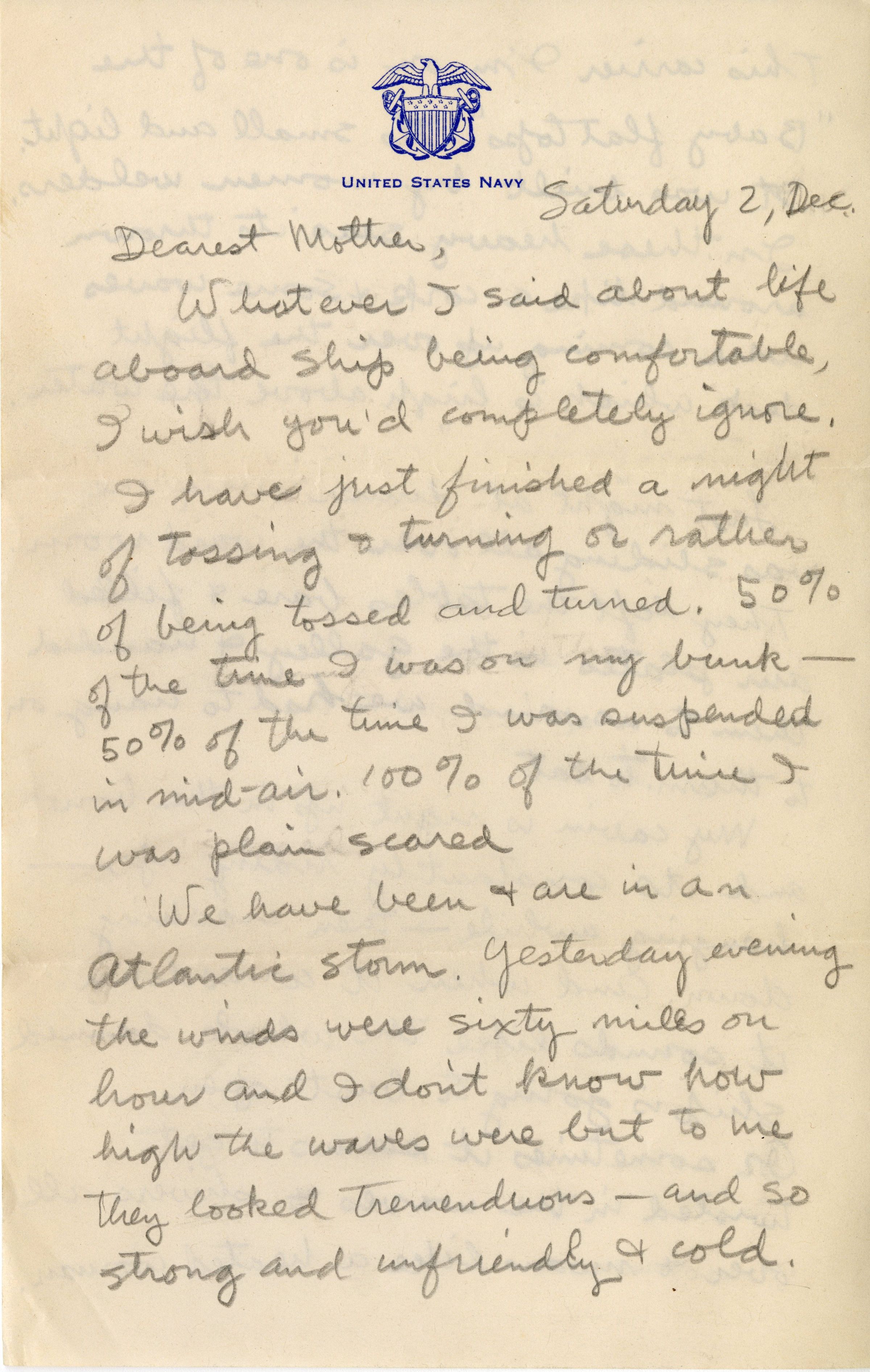 Primary Image of Gerald Hennesy Letter Dated Saturday, December 2, 1944