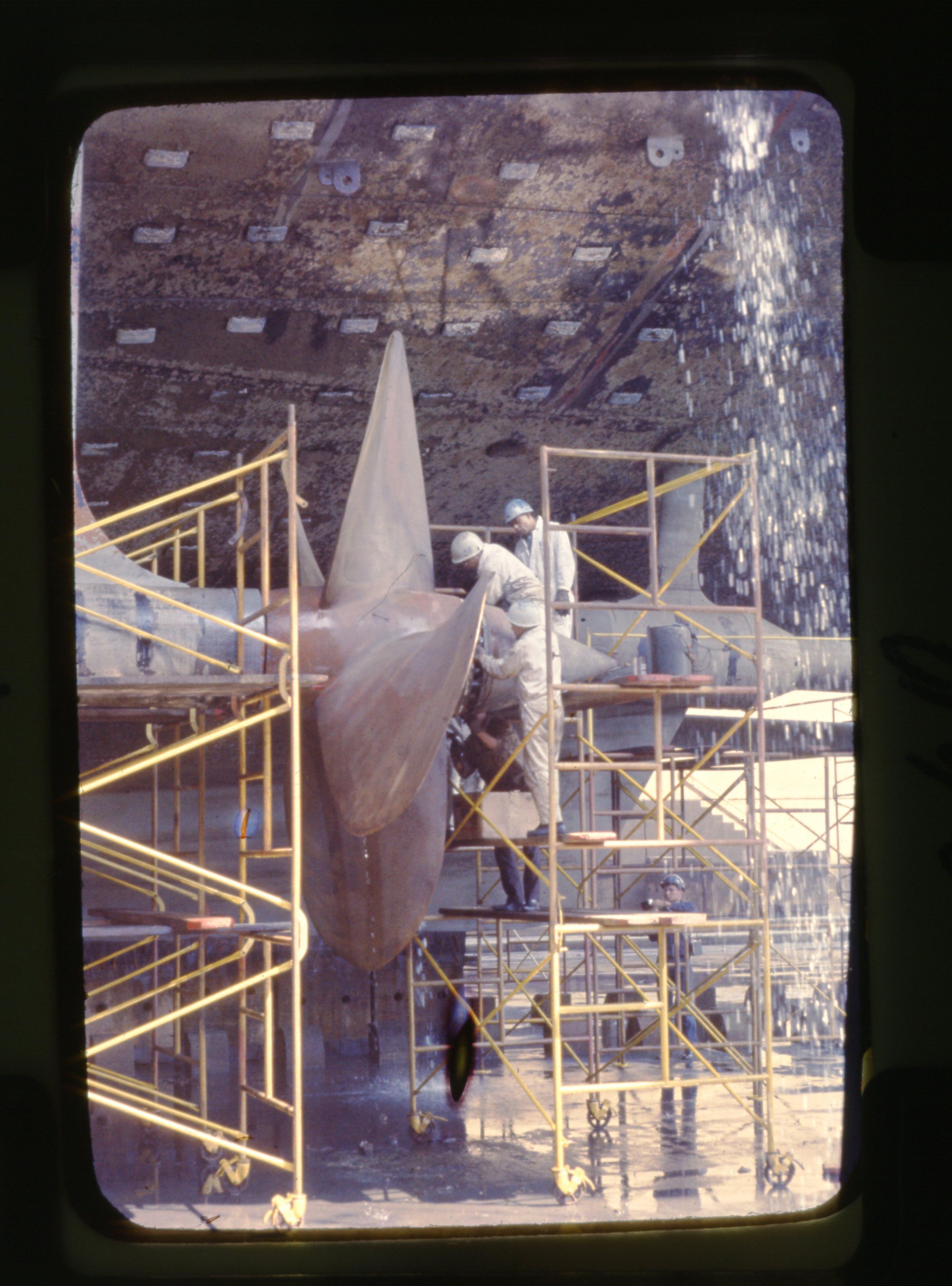 Primary Image of View of The USS Yorktown (CVS-10) Undergoing Repairs While in Drydock