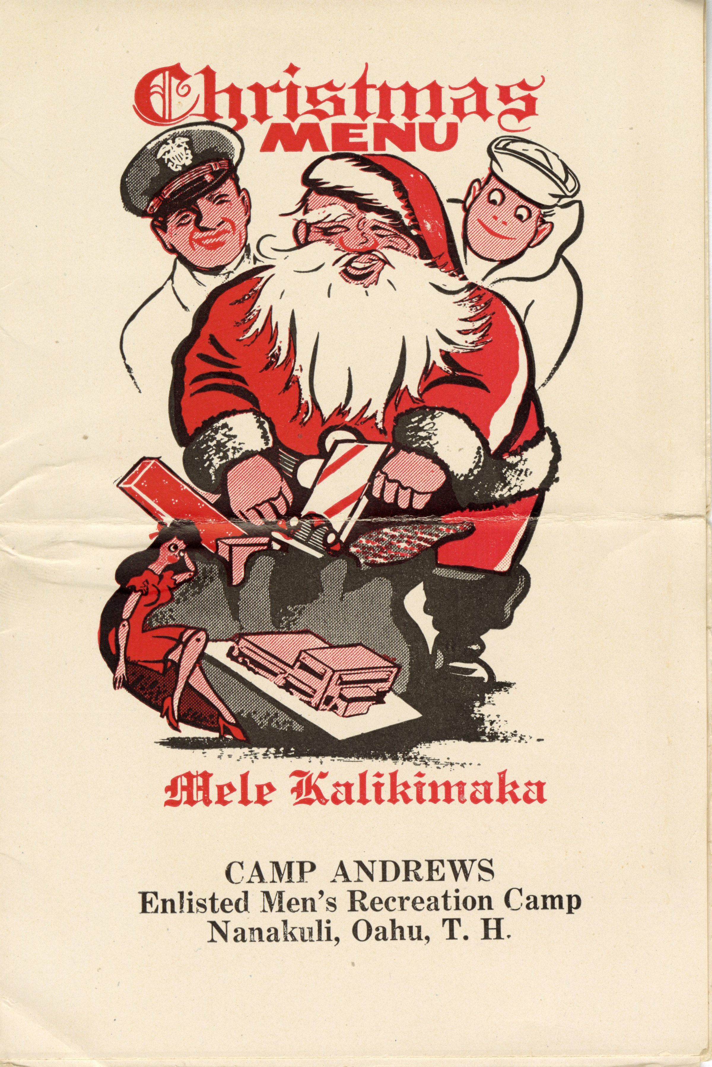 Primary Image of Christmas Menu from Camp Andrews on Oahu, Hawaii, December 25, 1945