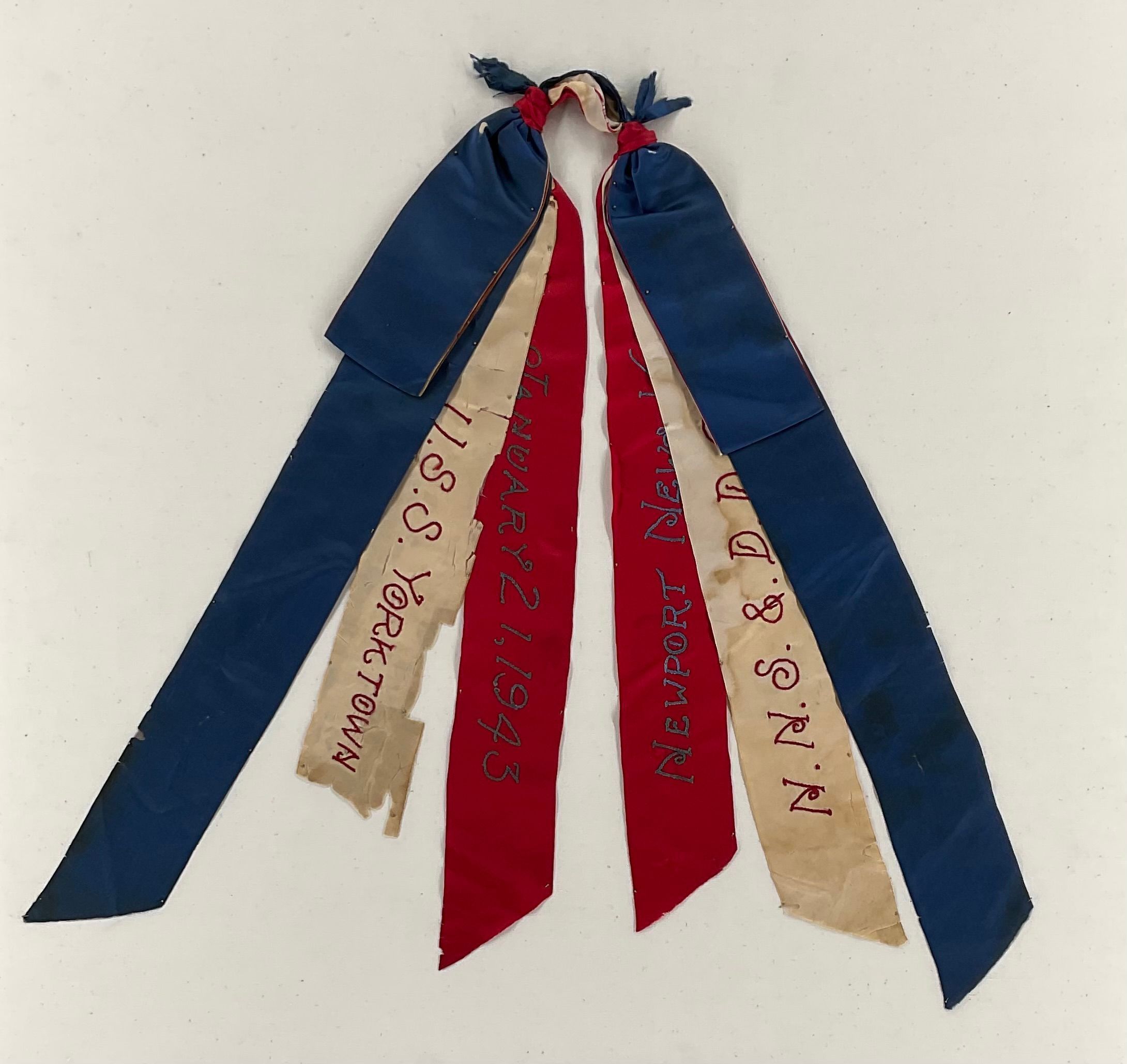 Primary Image of USS Yorktown (CV-10) Christening Ribbons