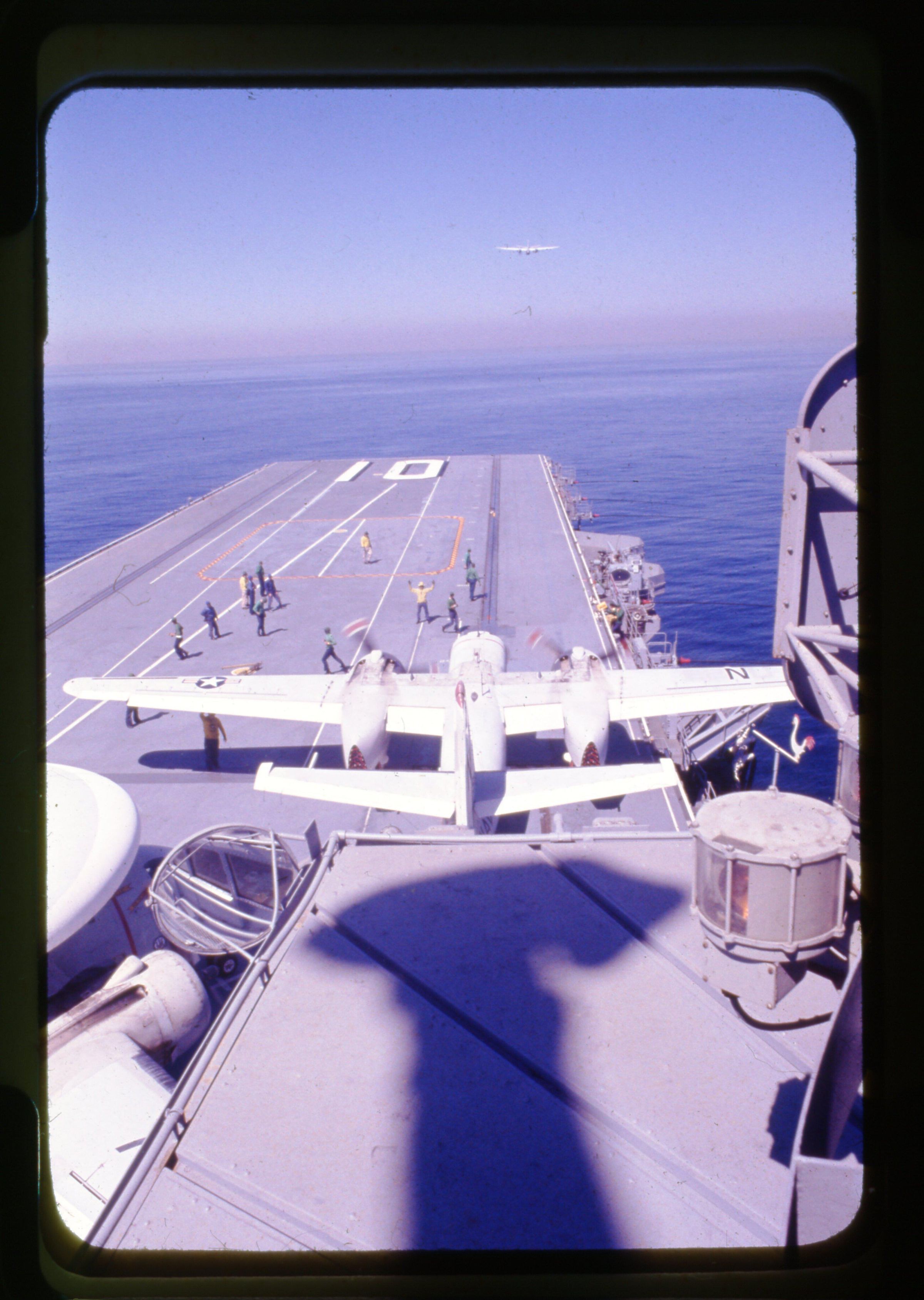 Primary Image of S-2 Trackers Taking off From The USS Yorktown (CVS-10)