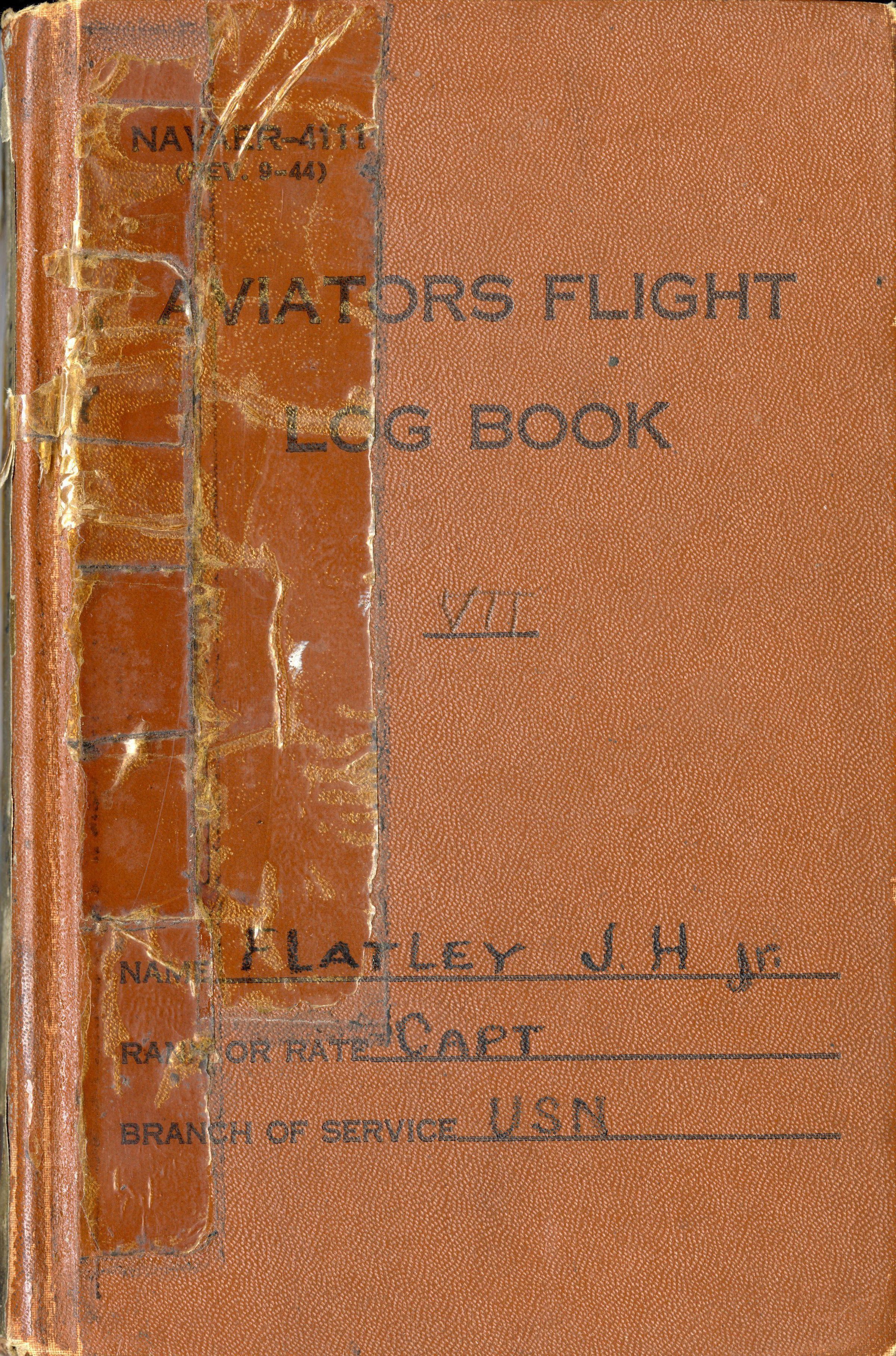 Primary Image of Aviators Flight Log Book (1948-1957) of James H. Flatley, Jr.