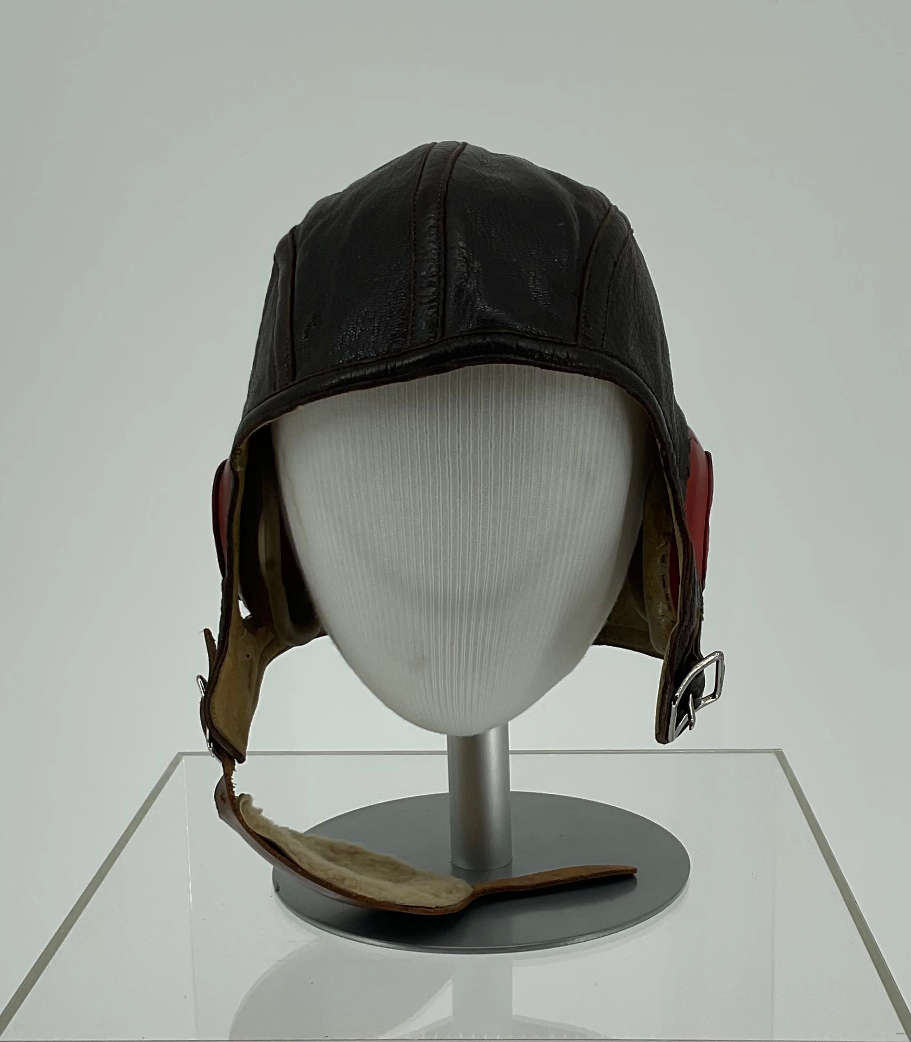Primary Image of US Naval Aviator Leather Flight Helmet