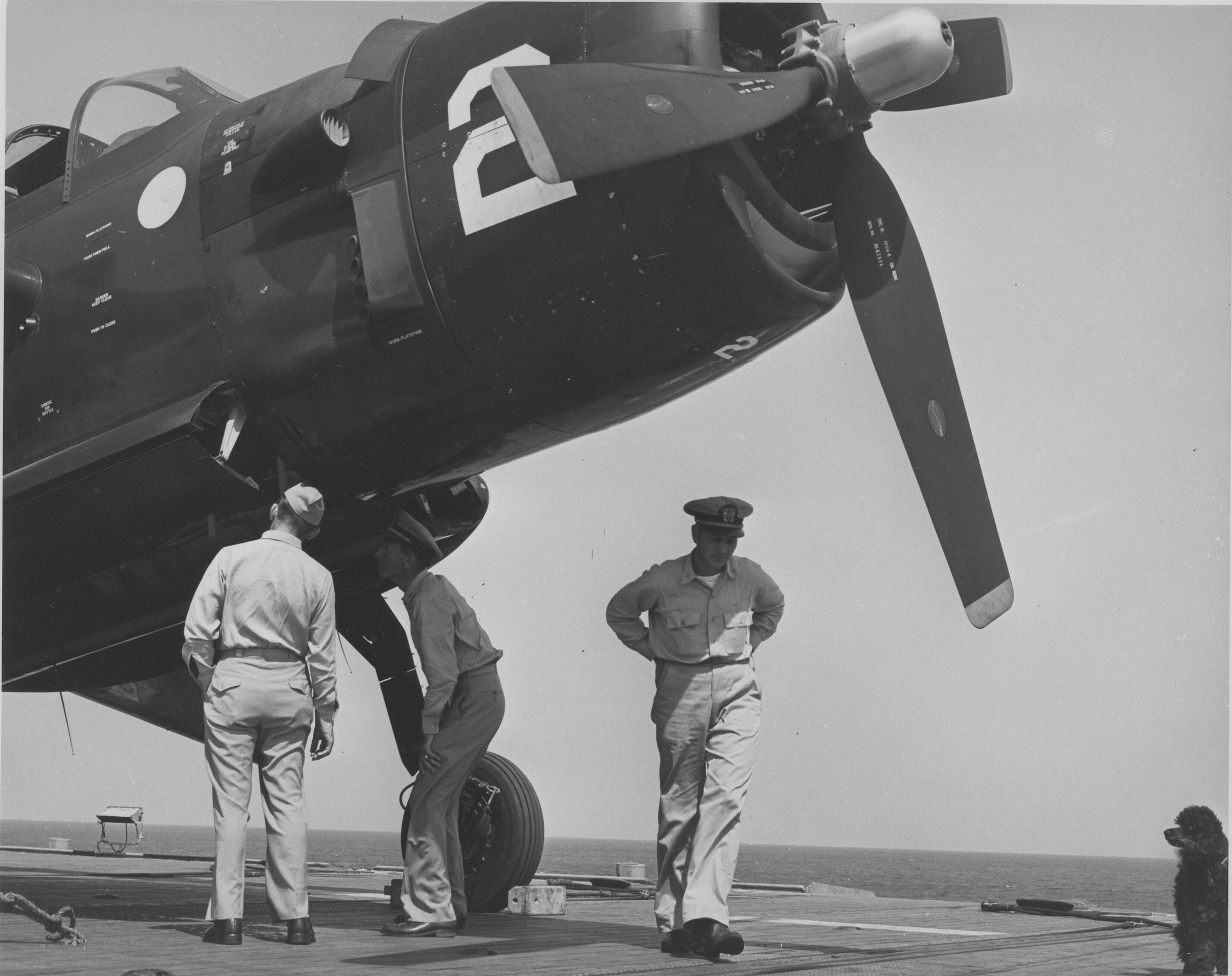 Primary Image of James H. Flatley Jr. Aboard the USS Block Island (CVE-106)