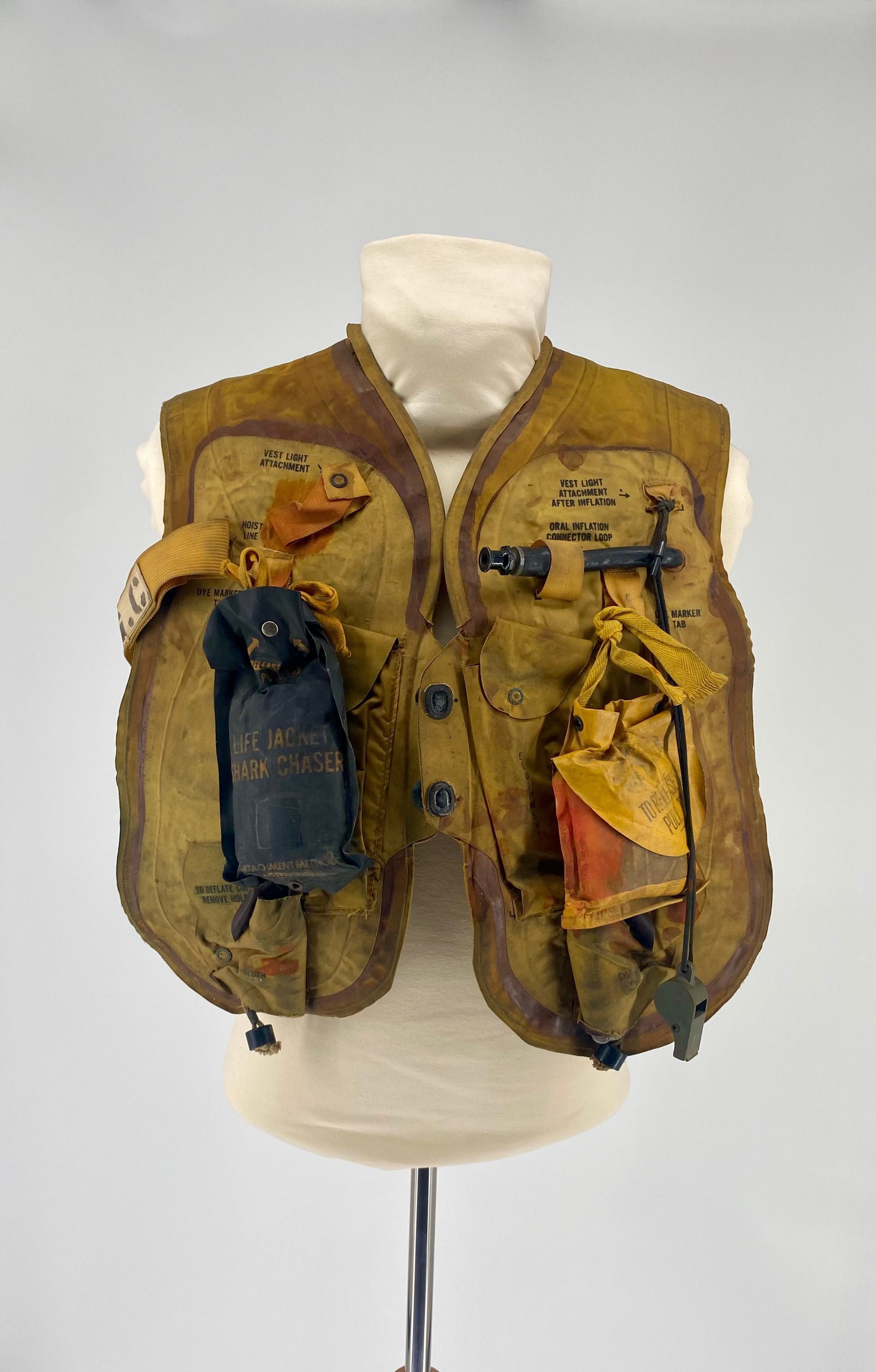 Primary Image of World War II Naval Aviators' Life Vest of Gerald Hennesy