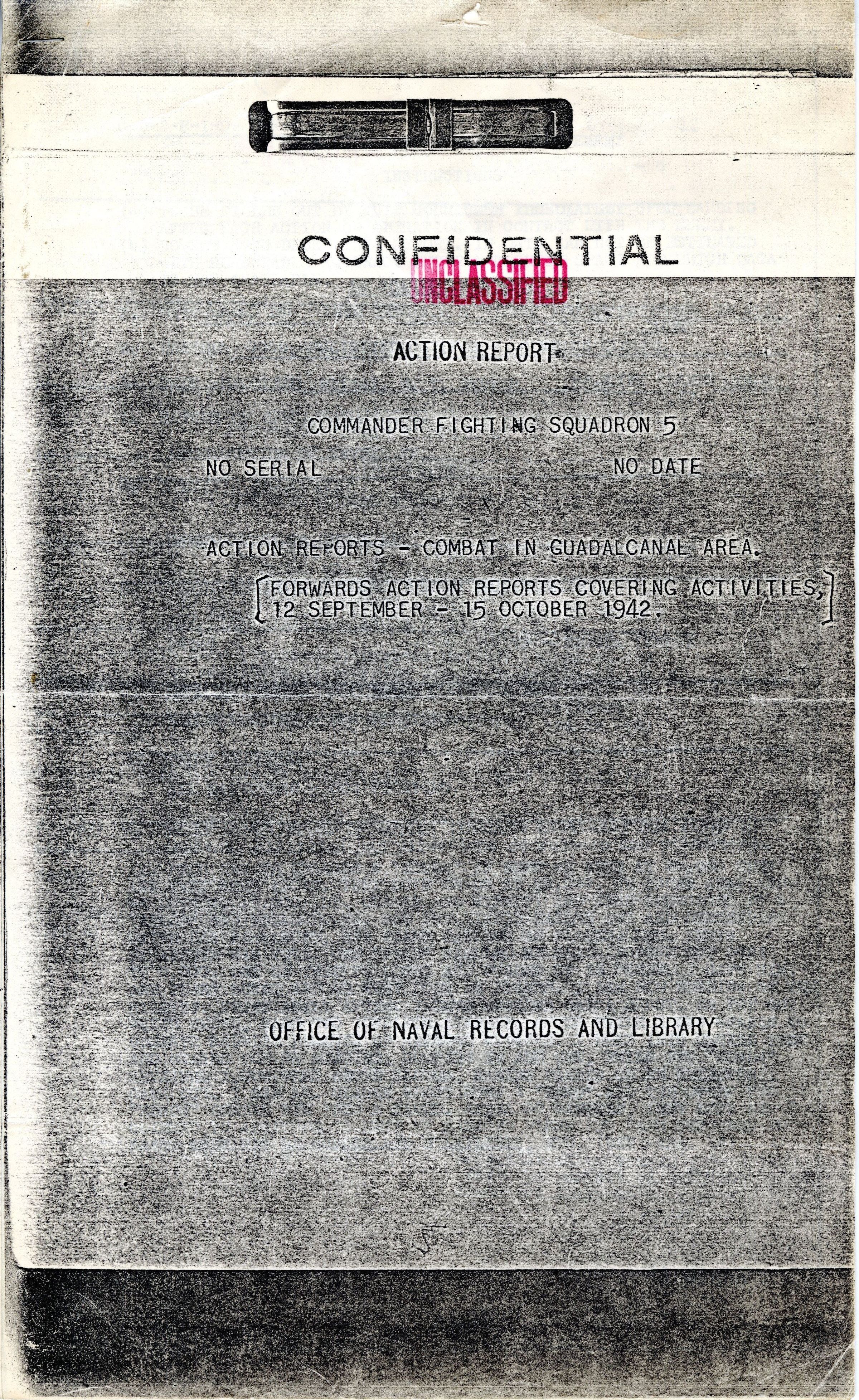 Primary Image of Navy Action Report of Combat Action of Elisha 