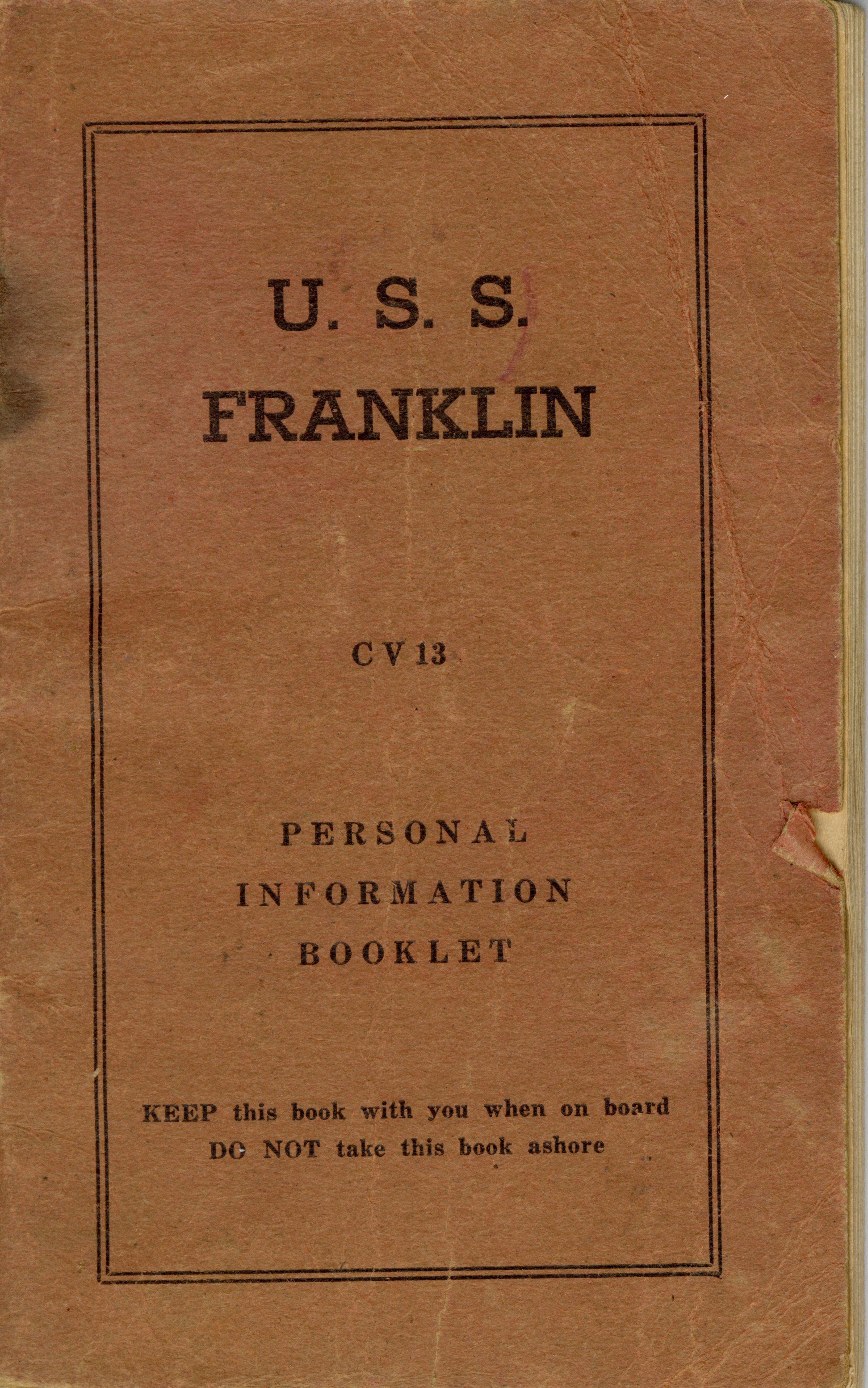 Primary Image of USS Franklin (CV-13) Personal Information Booklet