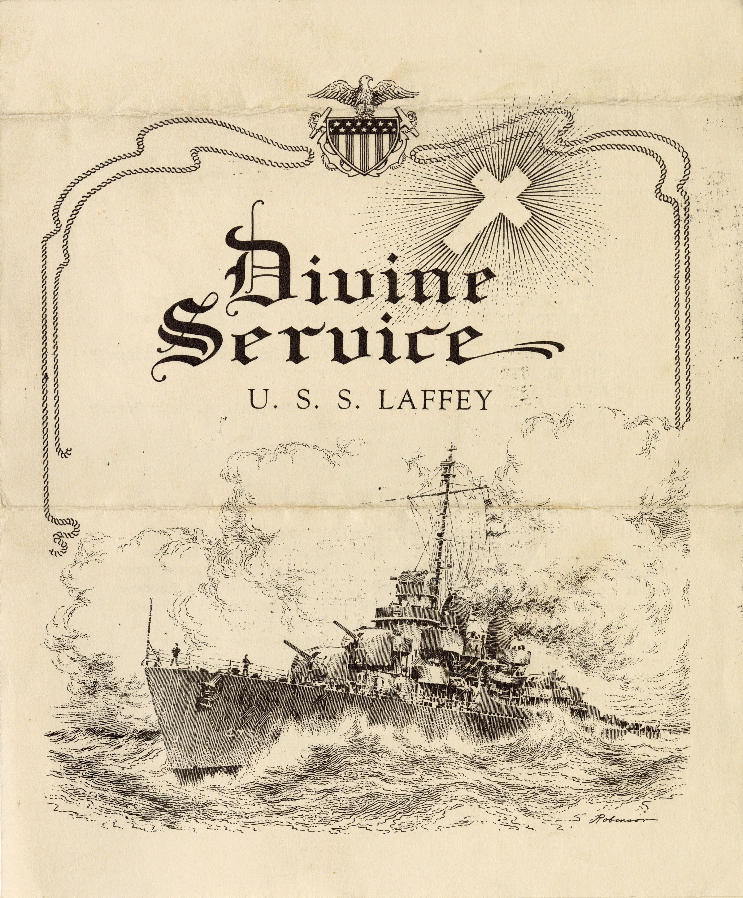 Primary Image of Divine Service Program, USS Laffey