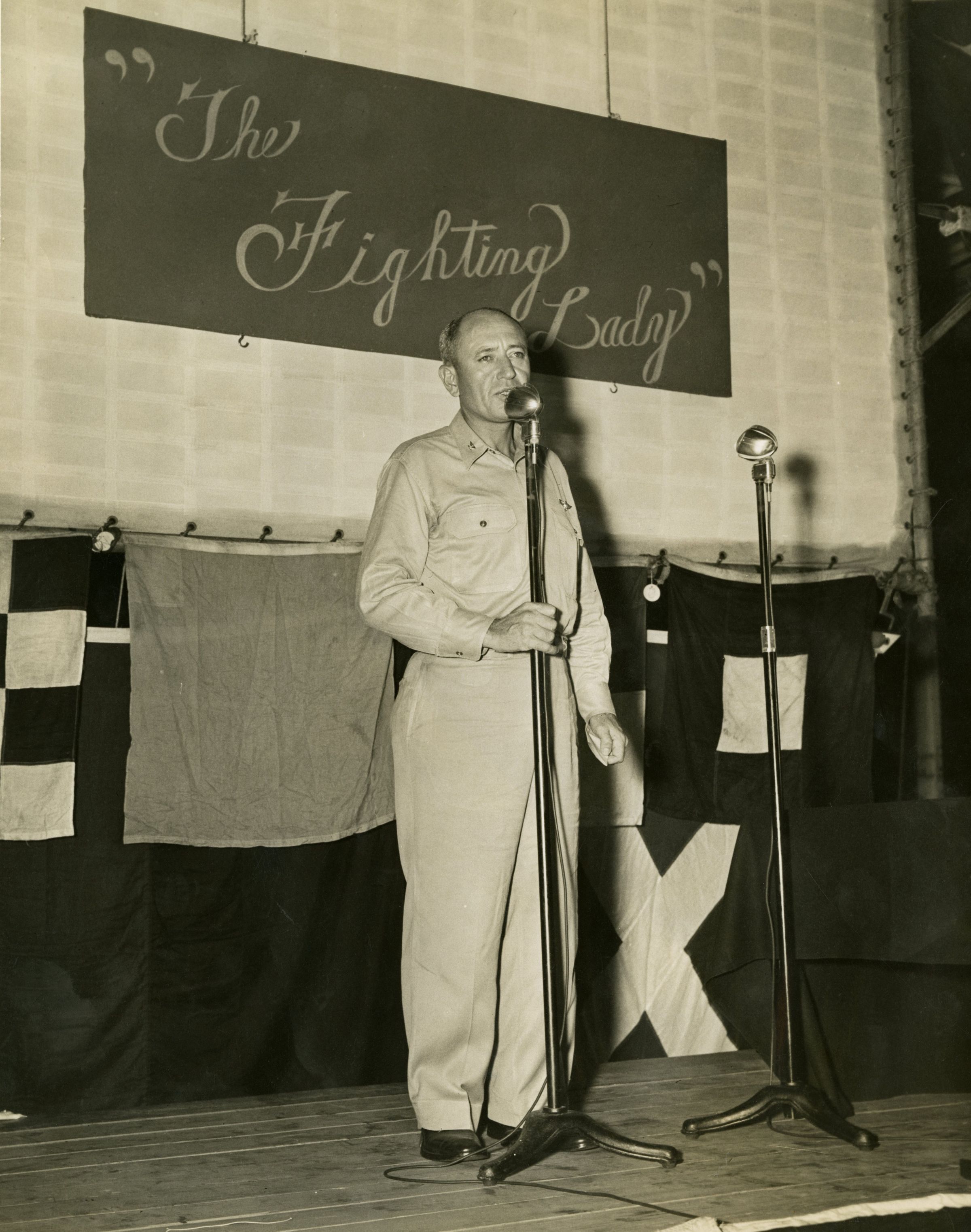 Primary Image of Captain Thomas Combs Speaking on Stage