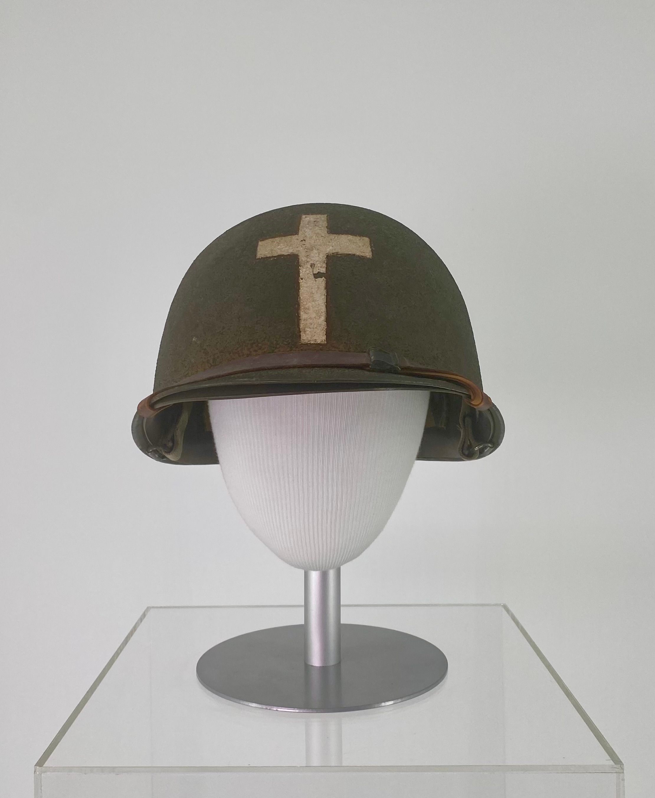 Primary Image of Battle Helmet of Father Joseph O'Callahan