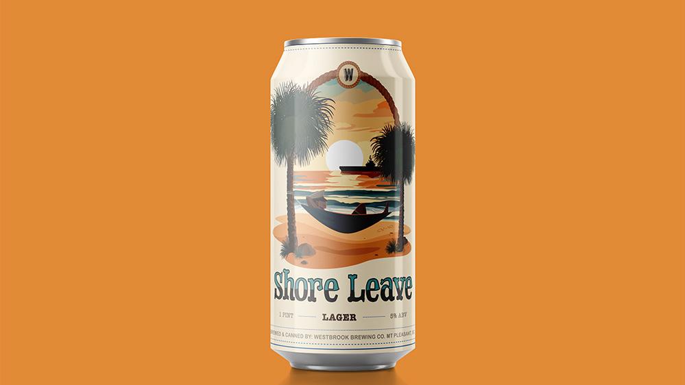 Beer can of Shore Leave Lager