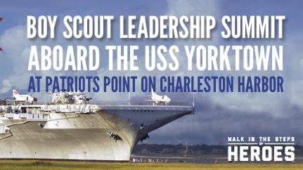 Boy Scout Leadership Summit Abroad the USS Yorktown