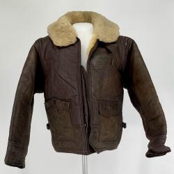 Alternative Image of Navy Leather Winter Flight Suit Jacket