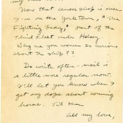 Alternative Image of Letter from Lt. Gerald Hennesy to his Mother Dated September 6, 1945