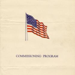 Primary Image of USS Laffey Commissioning Program from the Navy Yard at Boston, Massachusetts, February 8, 1944