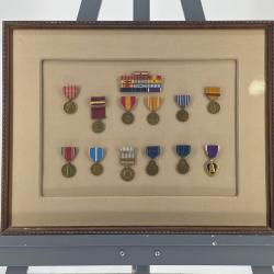 Primary Image of Framed Service Medals Display of Arthur F. Doty, Jr.