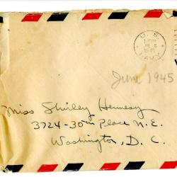 Alternative Image of Letter from Lt. Gerald Hennesy to His Sister Dated June 29, 1945