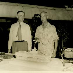 Primary Image of Captain Arnold McKechnie Tries His Farewell Party Cake