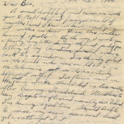 Primary Image of Letter From Elisha "Smokey" Stover to Benjamin Stover Dated February 7, 1944