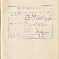 Alternative Image of Aviators Flight Log Book (1934-1936) of James H. Flatley, Jr.