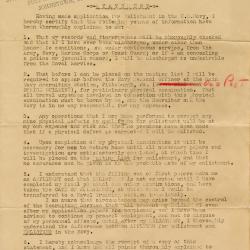 Primary Image of United States Navy Application Statement for Samuel Wingrove