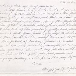 Alternative Image of Battle Report of Joseph Kristufek for August 31, 1943