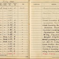 Alternative Image of Aviators Flight Log Book (1929-1932) of James H. Flatley, Jr.